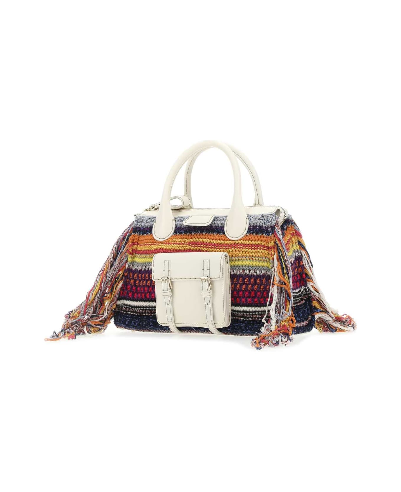 Chloé Multicolor Leather And Cashmere Medium Edith Handbag - 1ZA トートバッグ