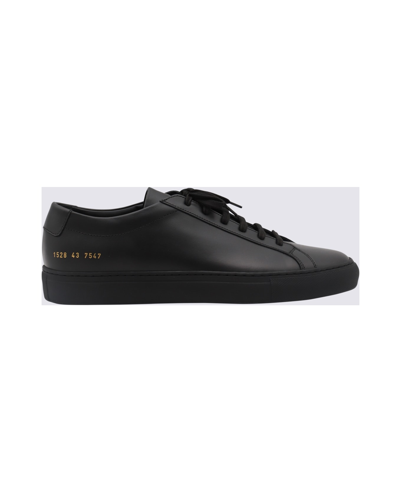 Common Projects Black Leather Achille Low Sneakers - Black