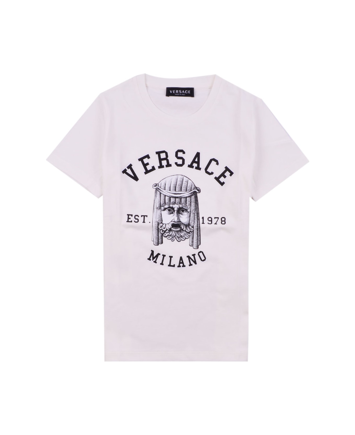 Versace The Varsity Mask Cotton T-shirt - White