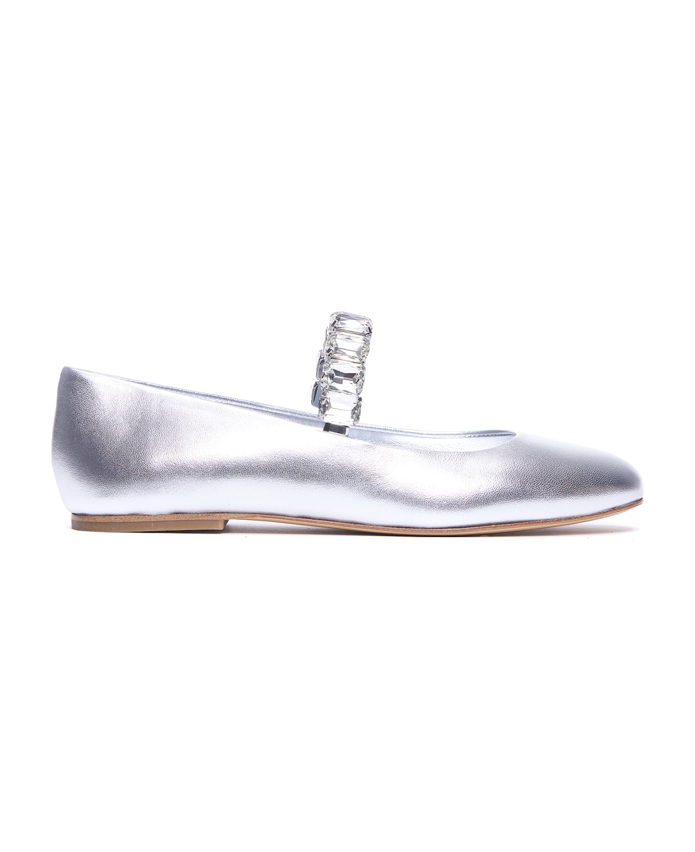 Casadei Flash Ballet Flat - Silver