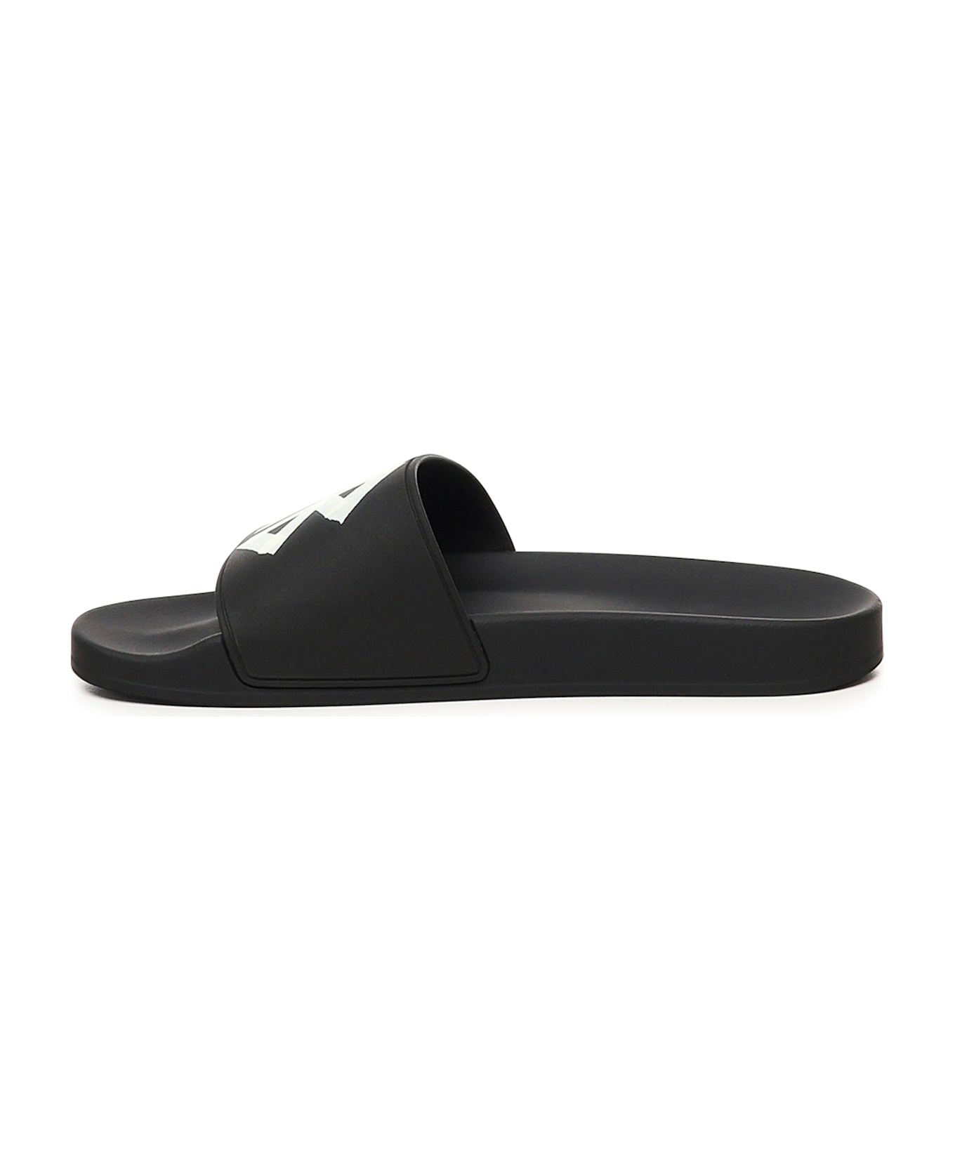 Balenciaga Slide Pool In Rubber - Black