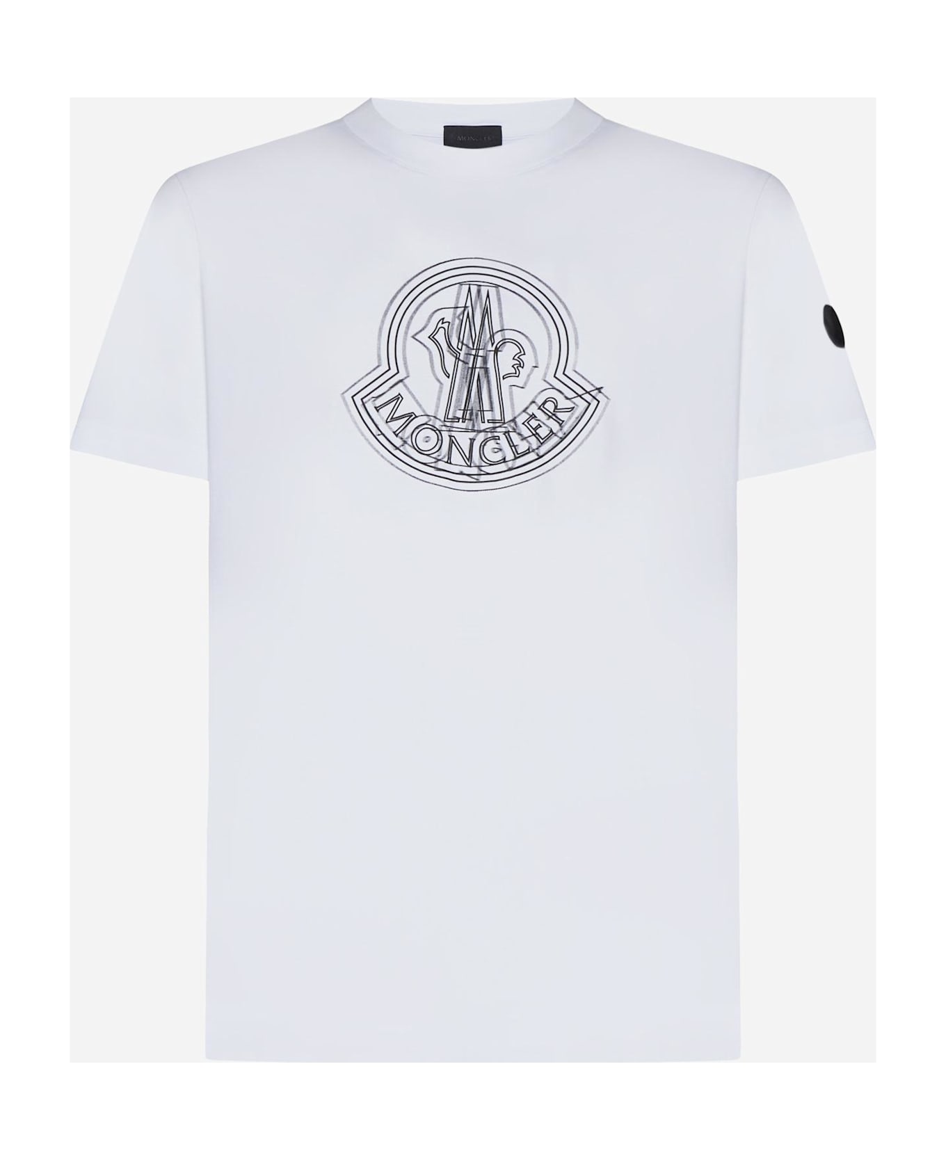 Moncler Logo Cotton T-shirt - WHITE