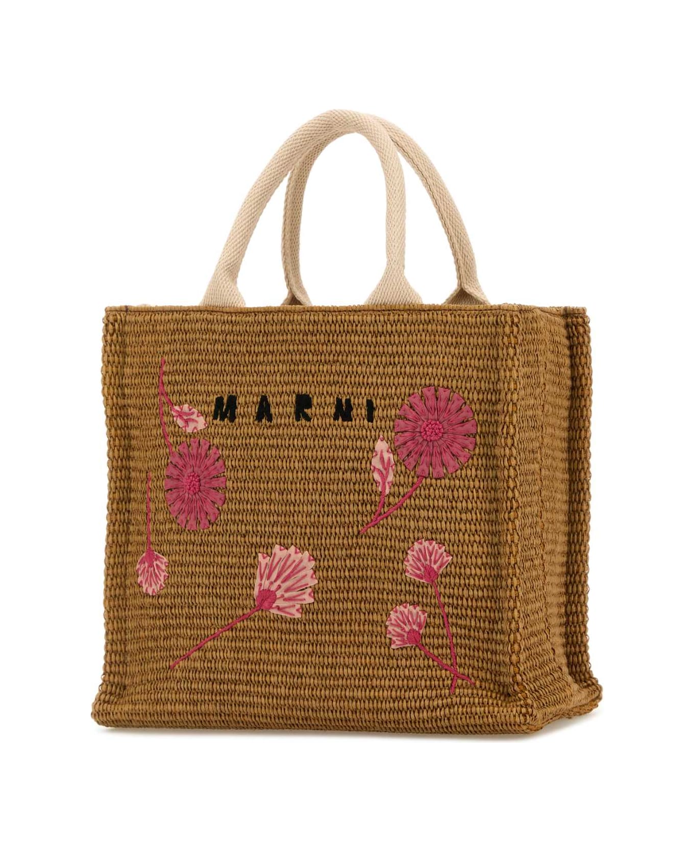 Marni Biscuit Raffia Small Shopping Bag - Z0R42
