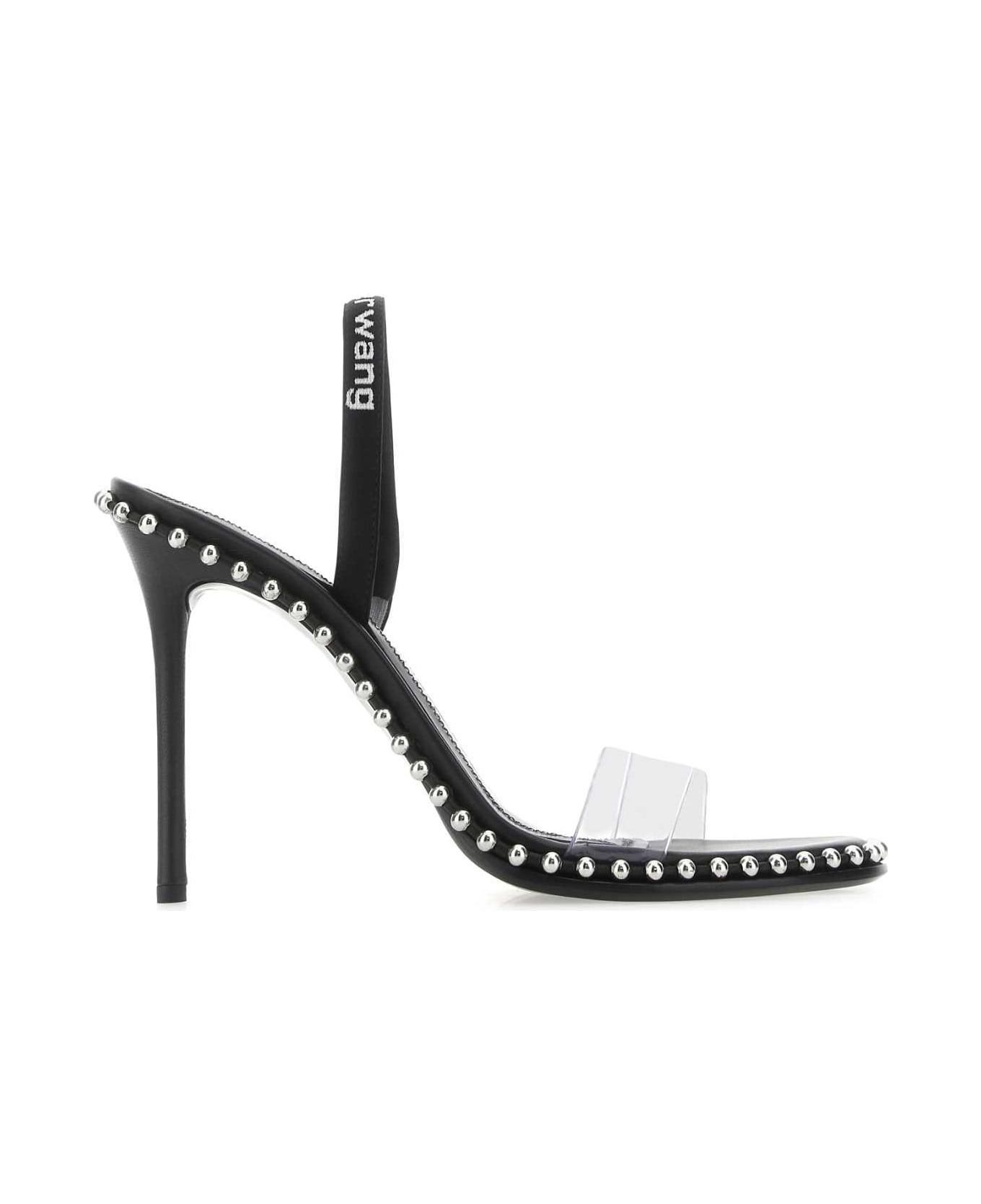 Alexander Wang Two-tone Leather And Pvc Sandals - 001