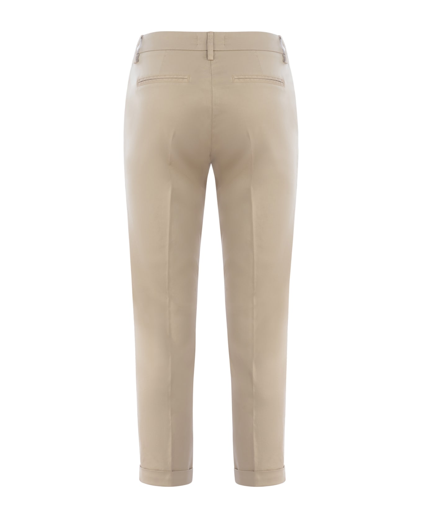 Fay Trousers Fay In Stretch Cotton - Beige ボトムス
