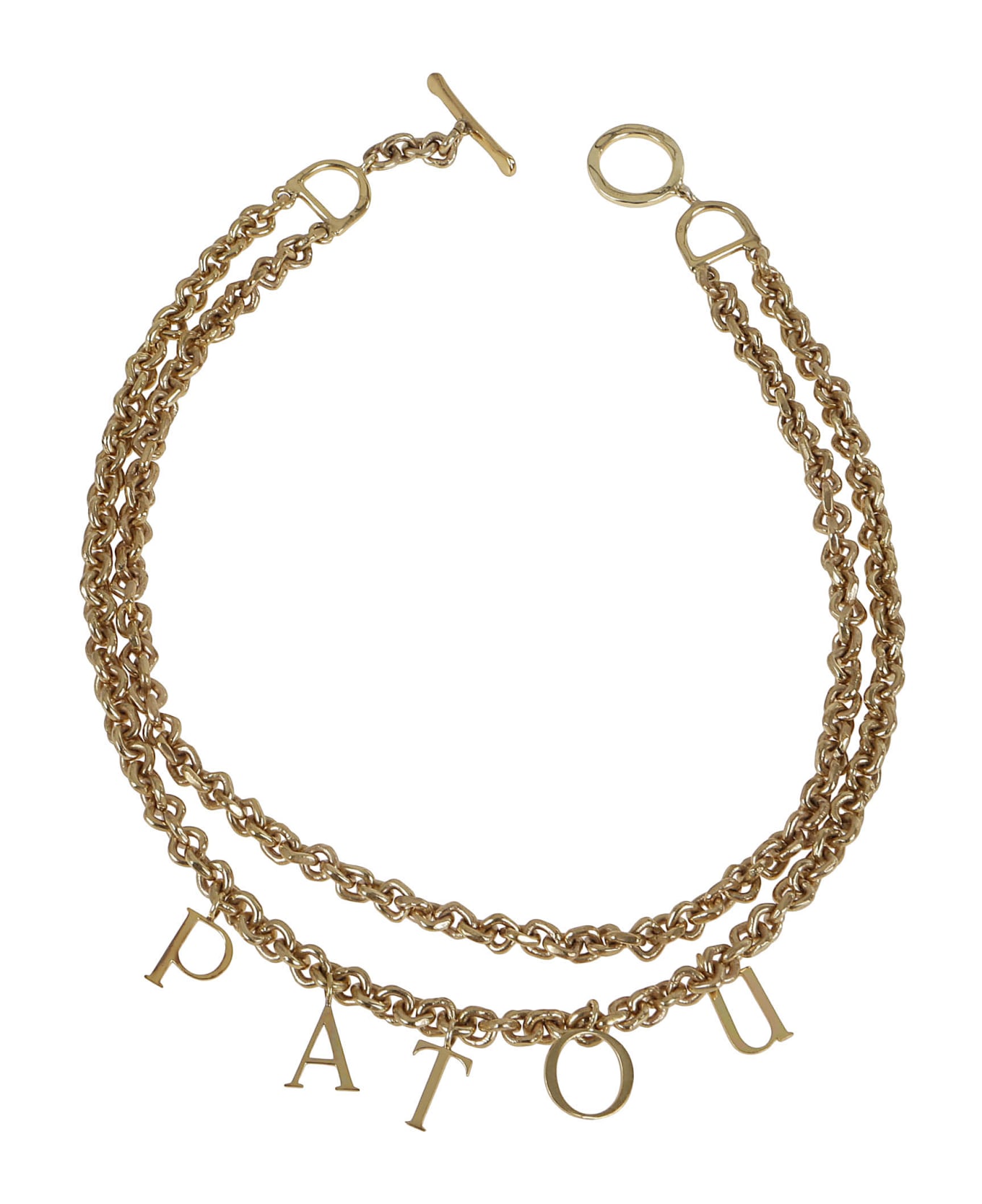 Patou Letters Double Necklace - G Gold