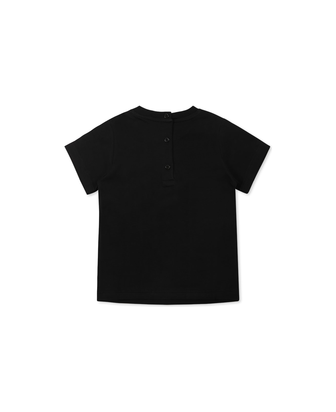 Balmain Black T-shirt For Baby Girl With Logo - Black