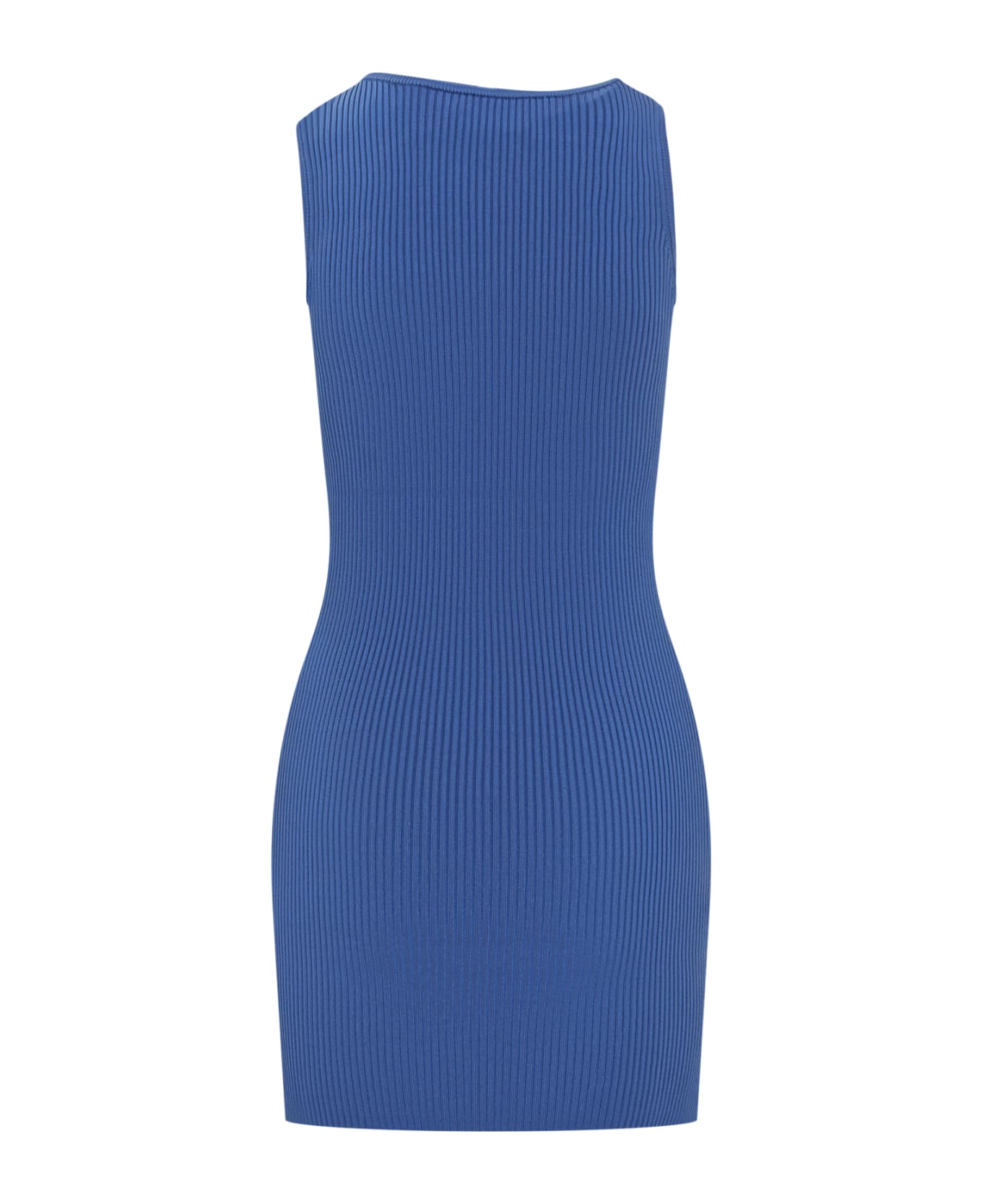 Coperni Knitted Cut-out Dress - BLUE