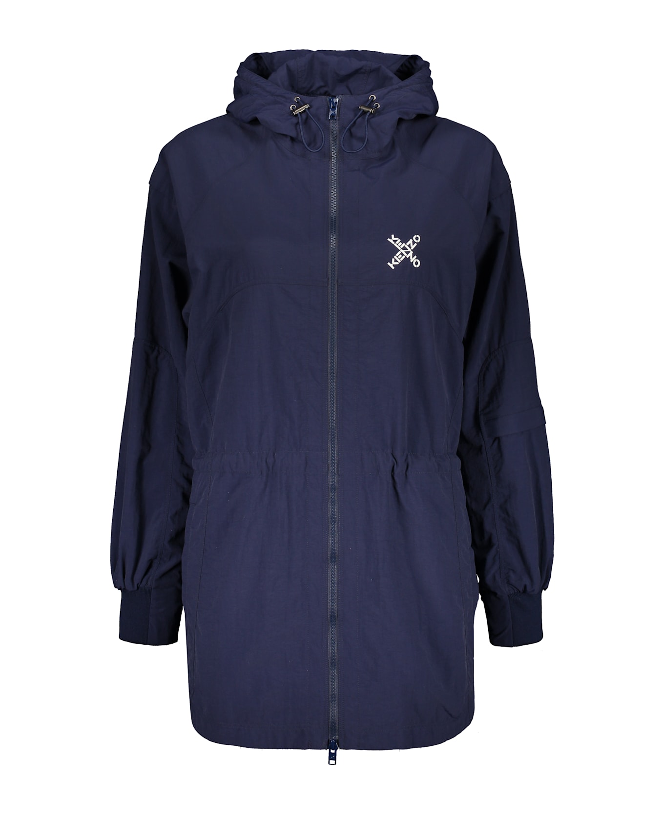 Kenzo Technical Fabric Hooded Jacket - blue