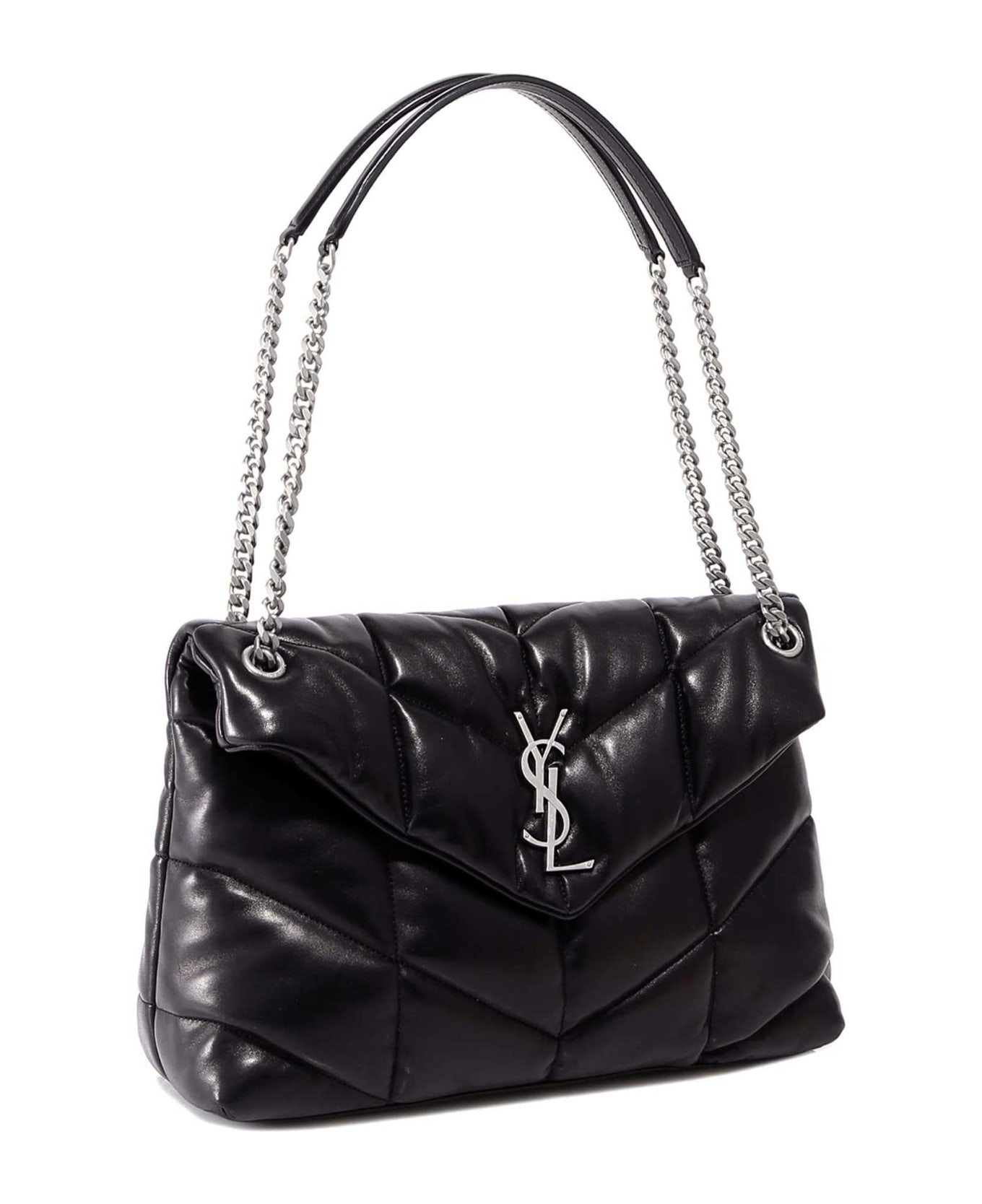 Saint Laurent Loulou Puffer Shoulder Bag - Nero