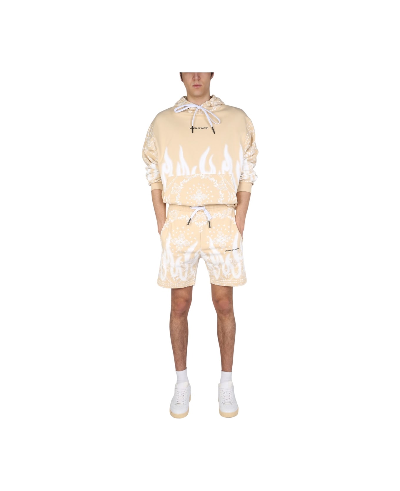 Vision of Super Sweatshirt With Paisley Pattern - BEIGE