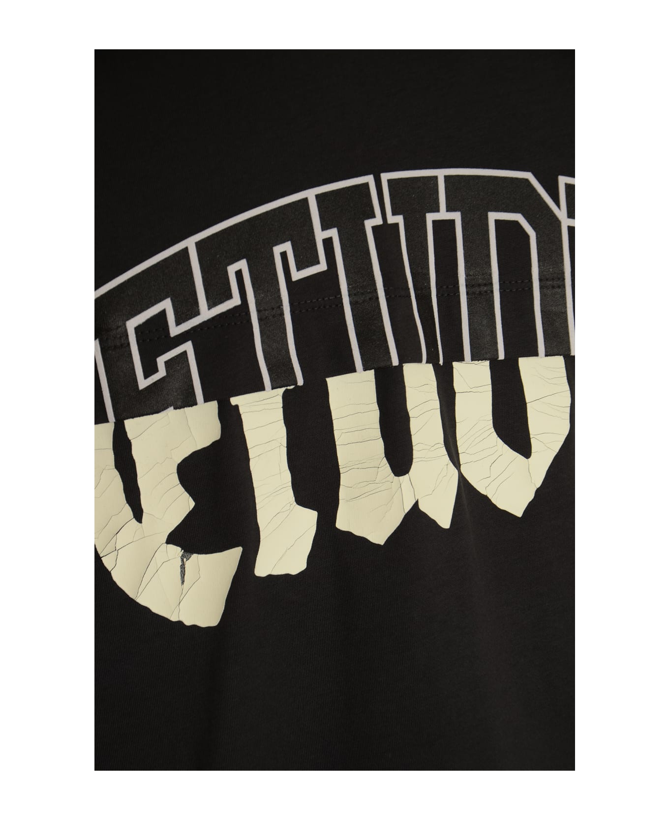 Études Layered Logo Hooded T-shirt - Black