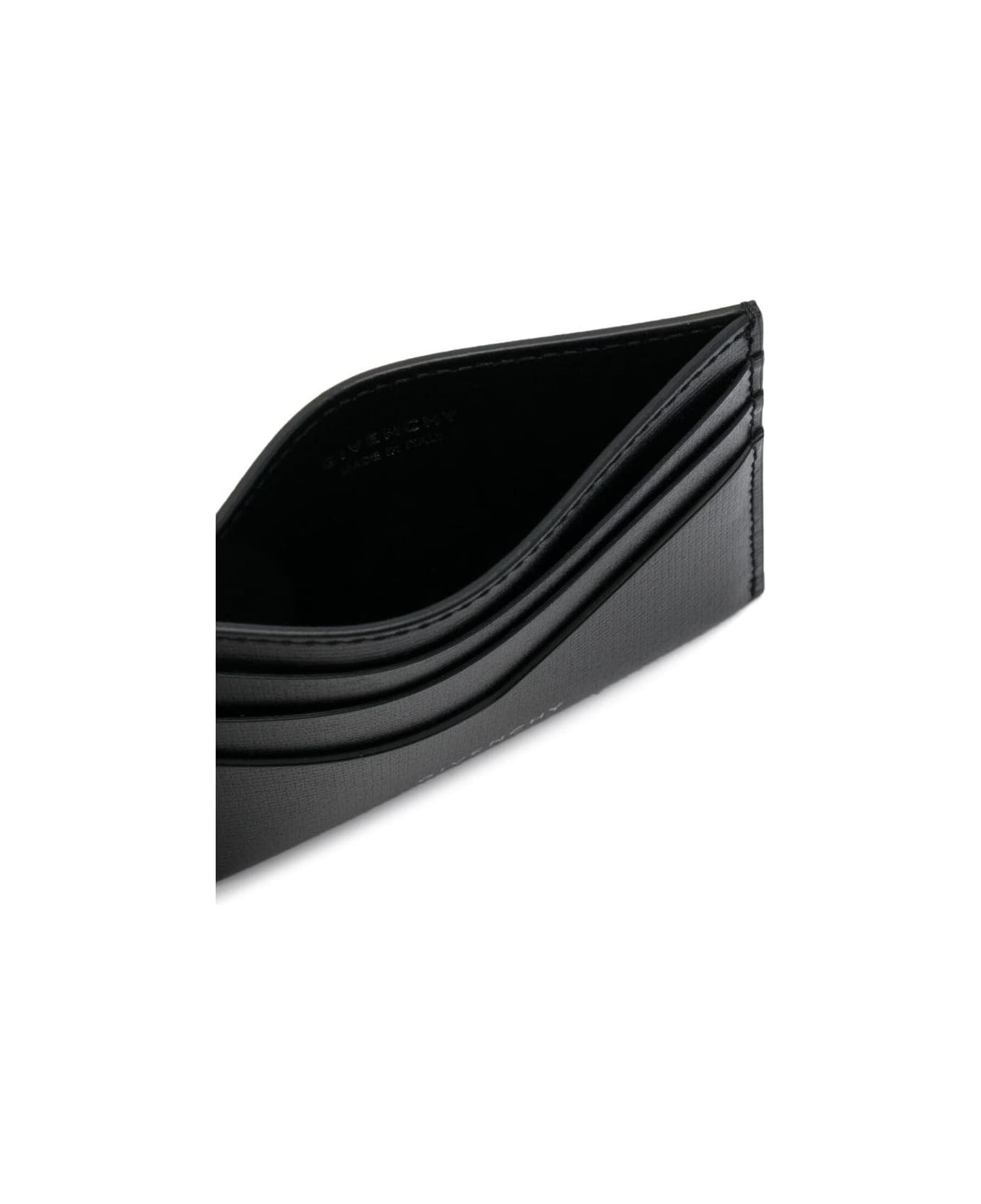 Givenchy Card Holder In Black Classique 4g Leather - Black
