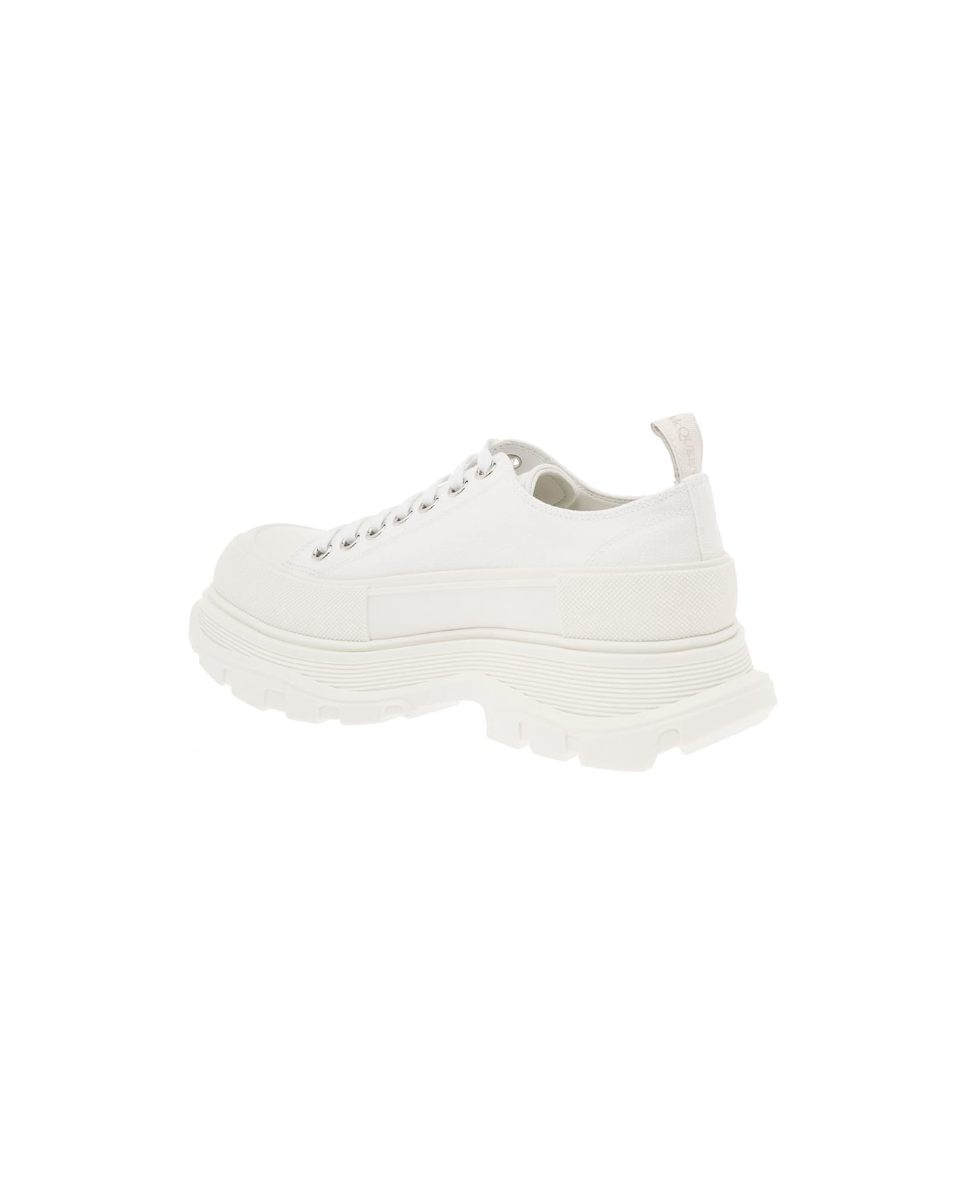 Alexander McQueen Alexander Mc Queen Man's  White Cotton Tread Sneakers - White