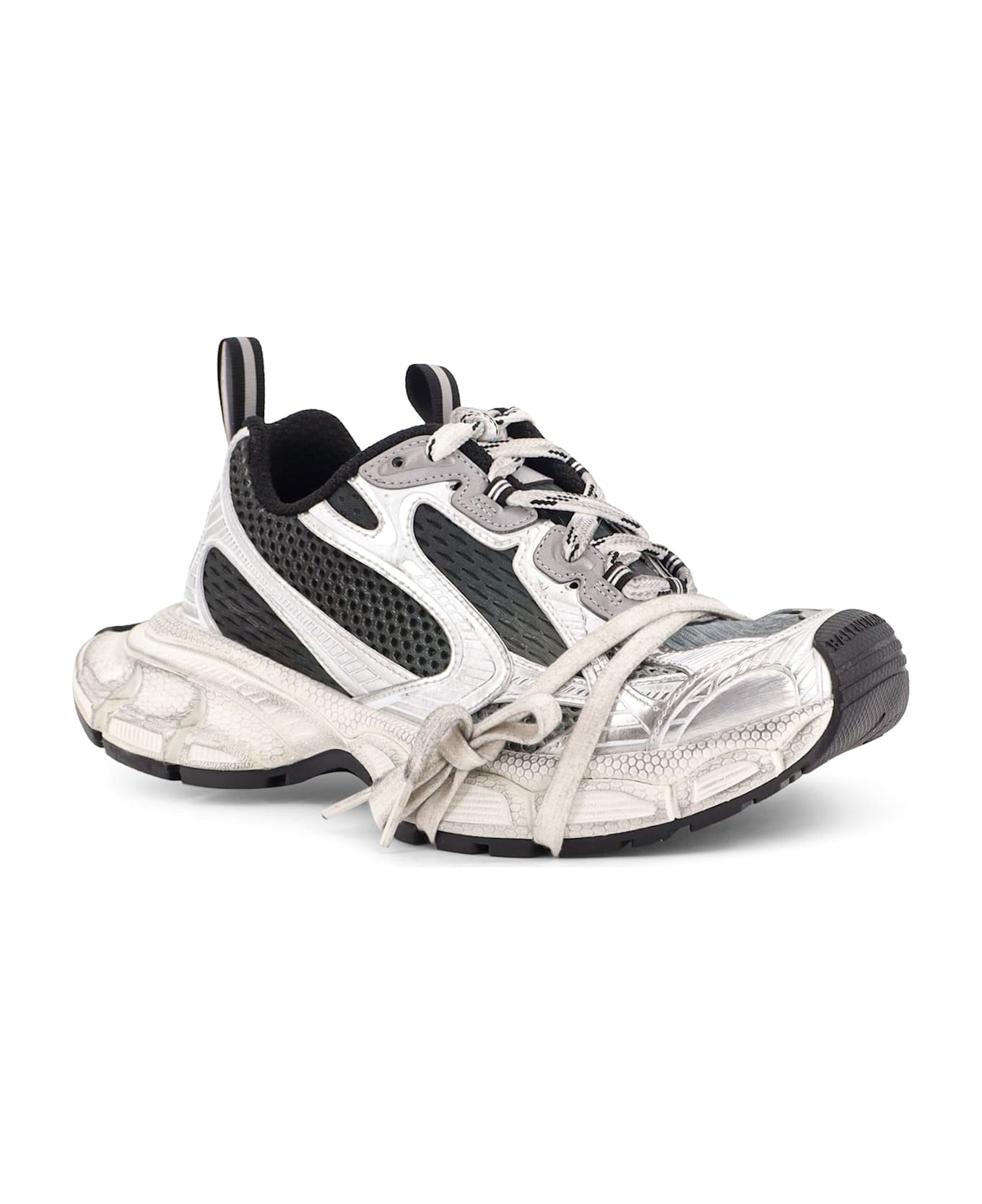 Balenciaga 3xl Gradient Mesh Sneakers With Used Effect - Grey