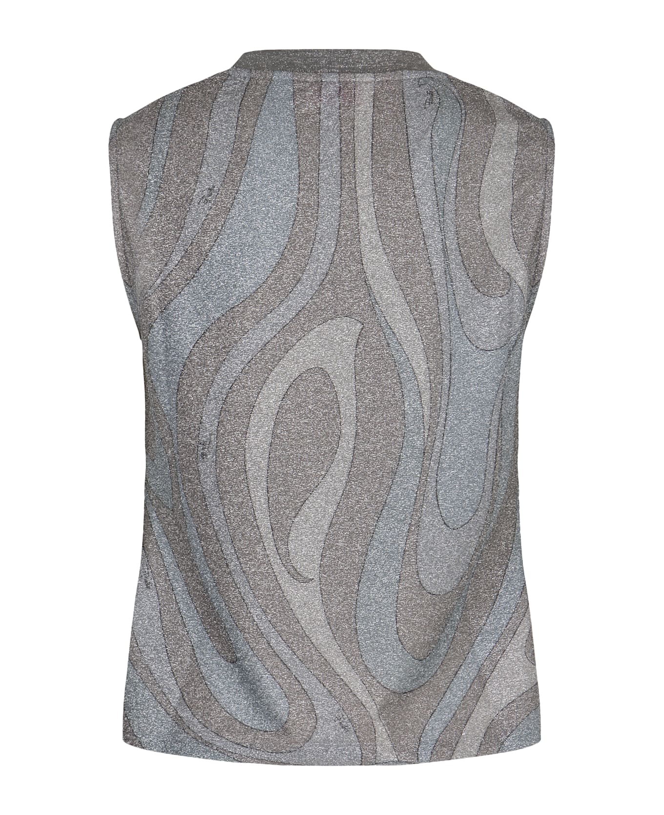 Pucci Top In Jersey Lamé - grey