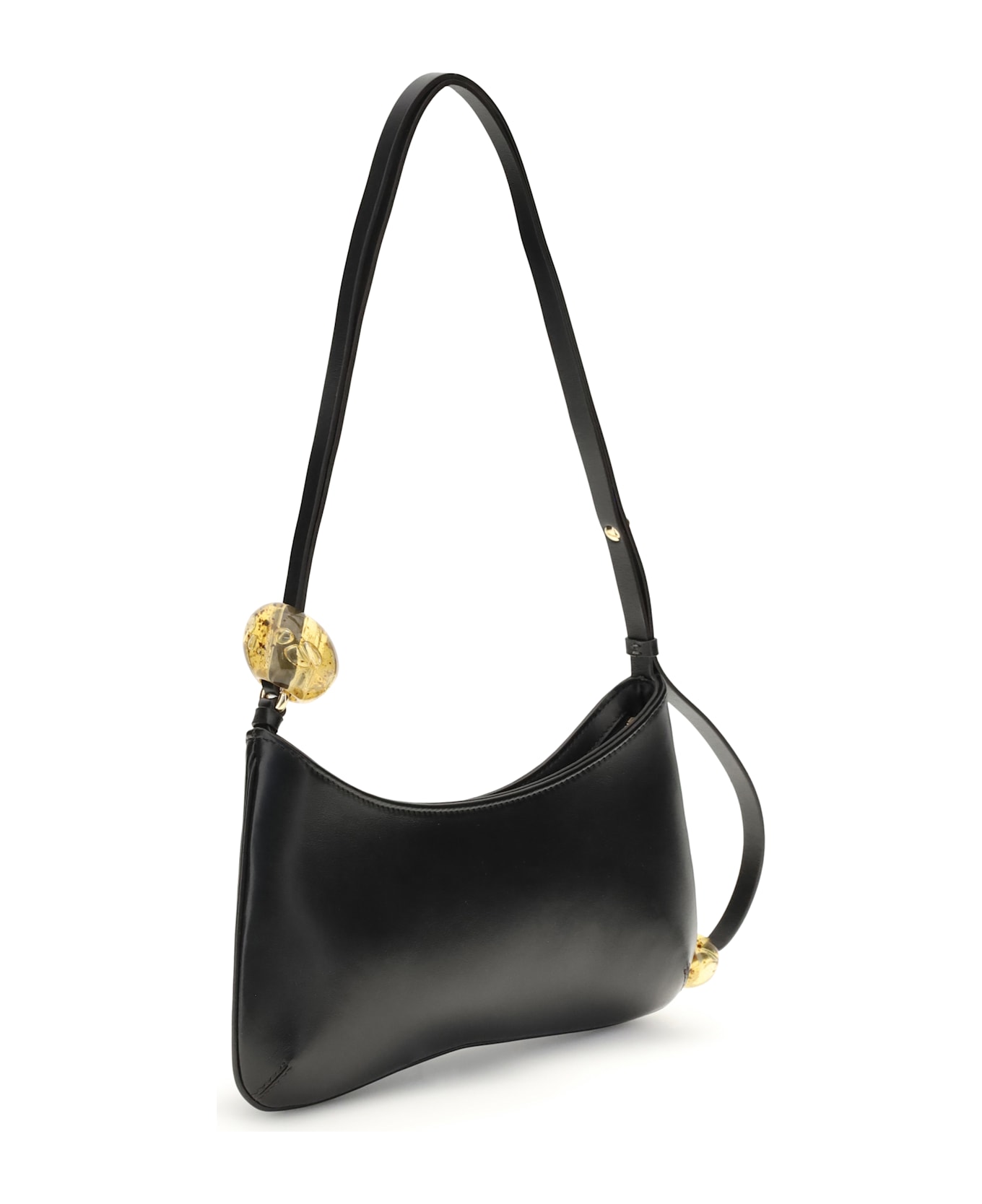 Jacquemus Bisou Perle Large Shoulder Bag - BLACK