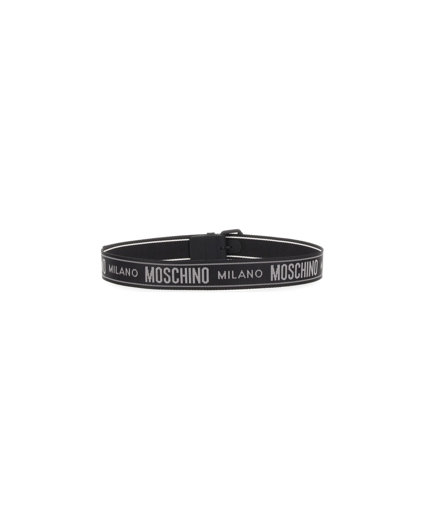 Moschino Belt With Logo - BLACK