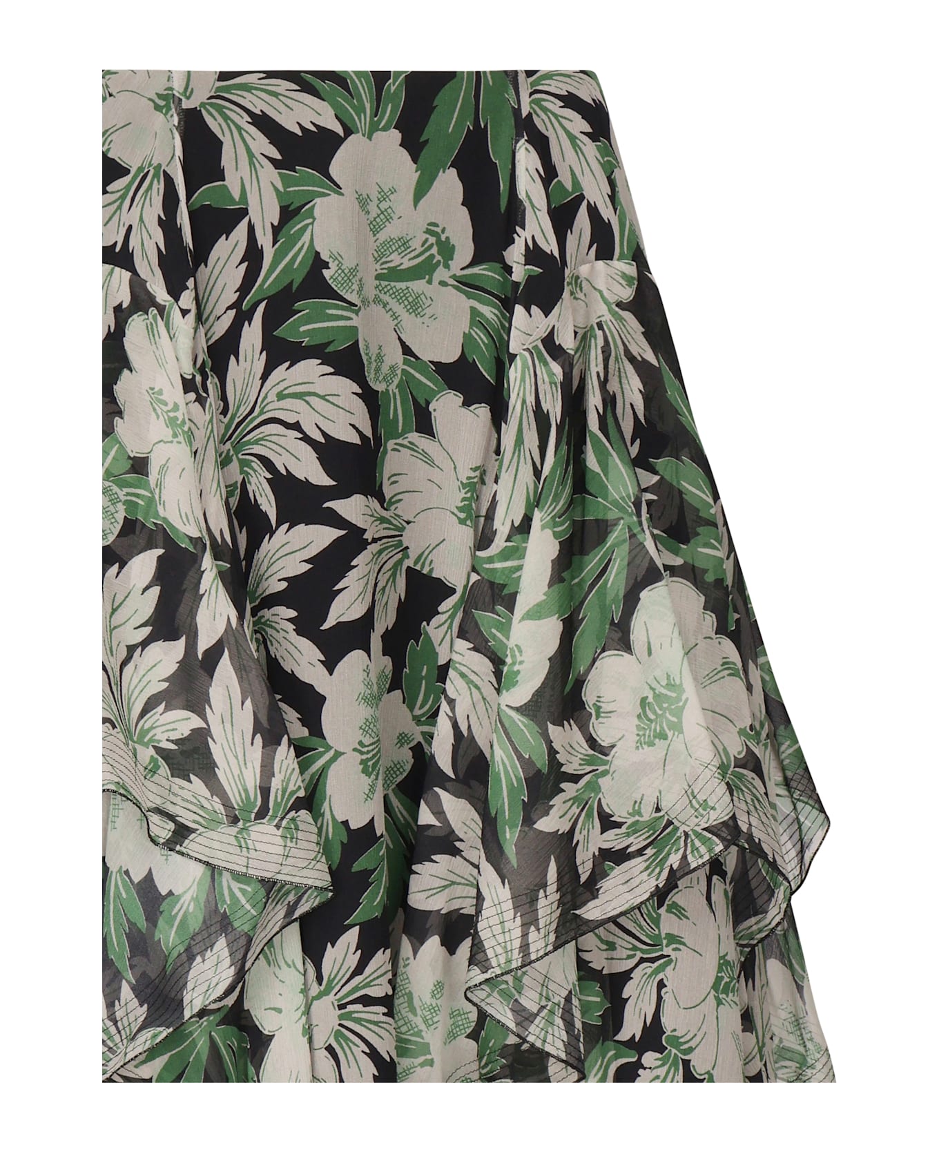 Loewe Silk Skirt With Floral Print - MultiColour