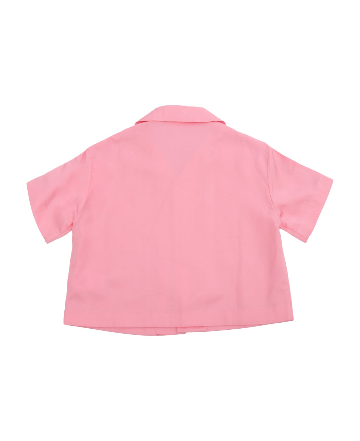 Palm Angels Pink Cropped Shirt - PINK