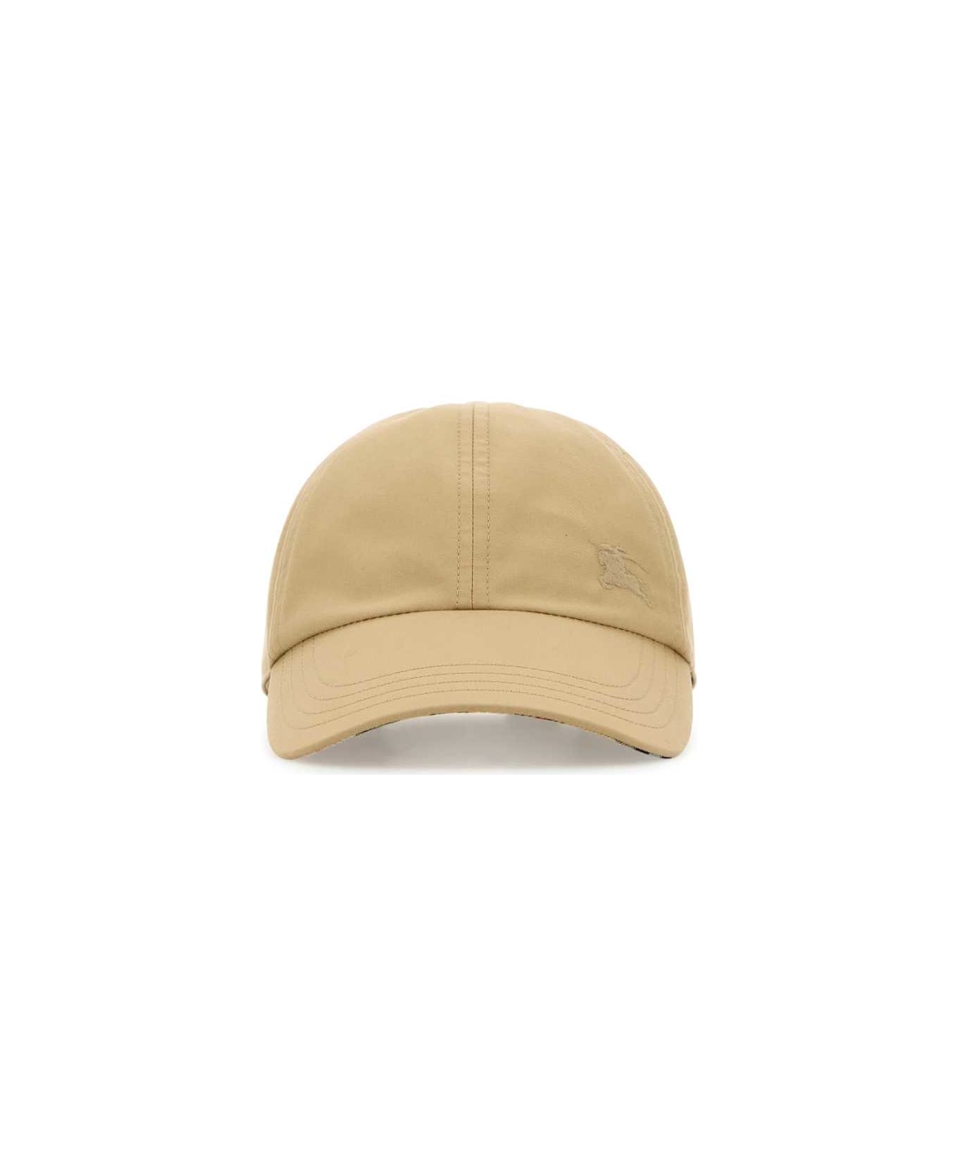 Burberry Beige Cotton Baseball Cap - FLAXSAND