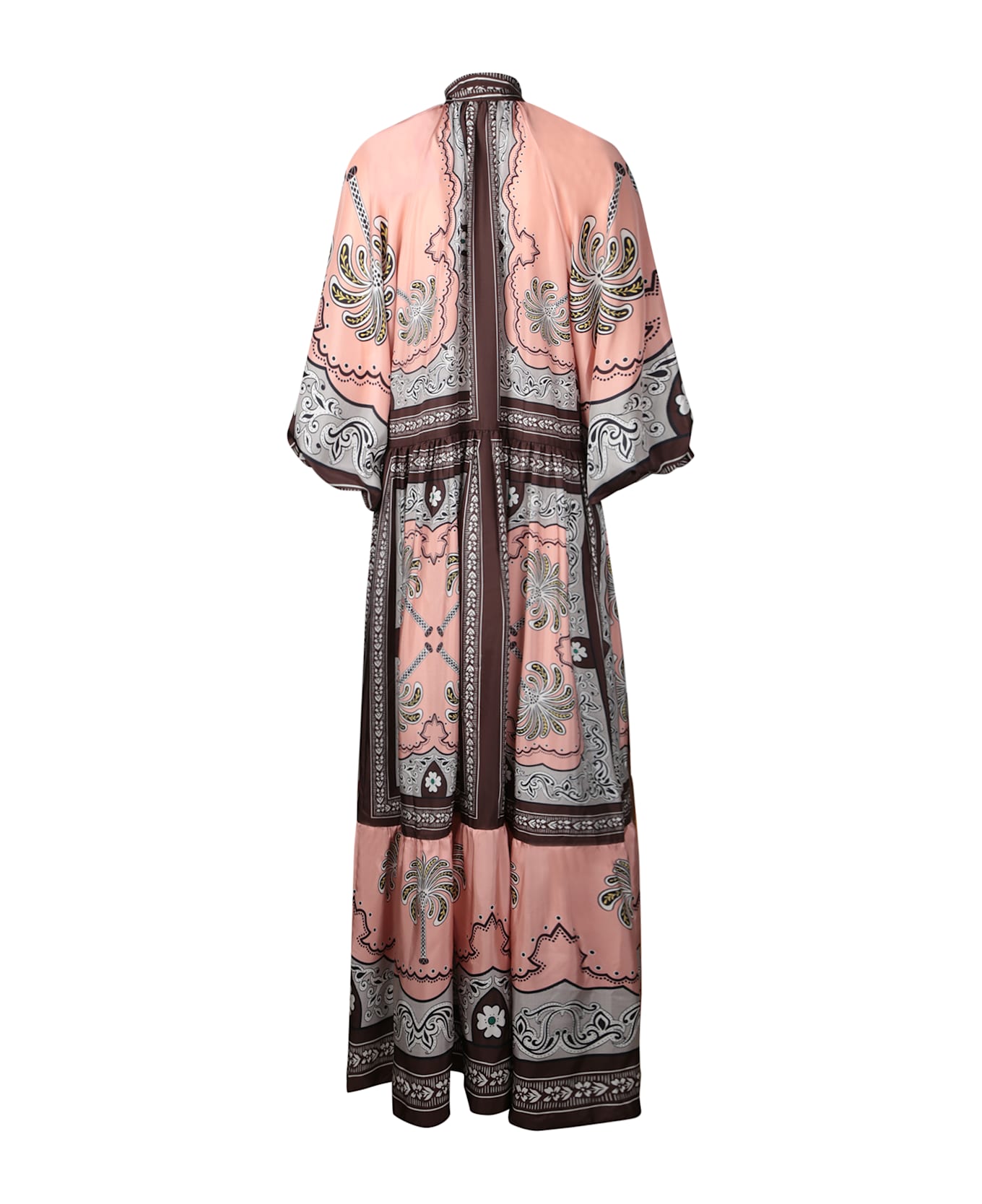 La DoubleJ Athena Long Dress In Pink Multicolor - Pink