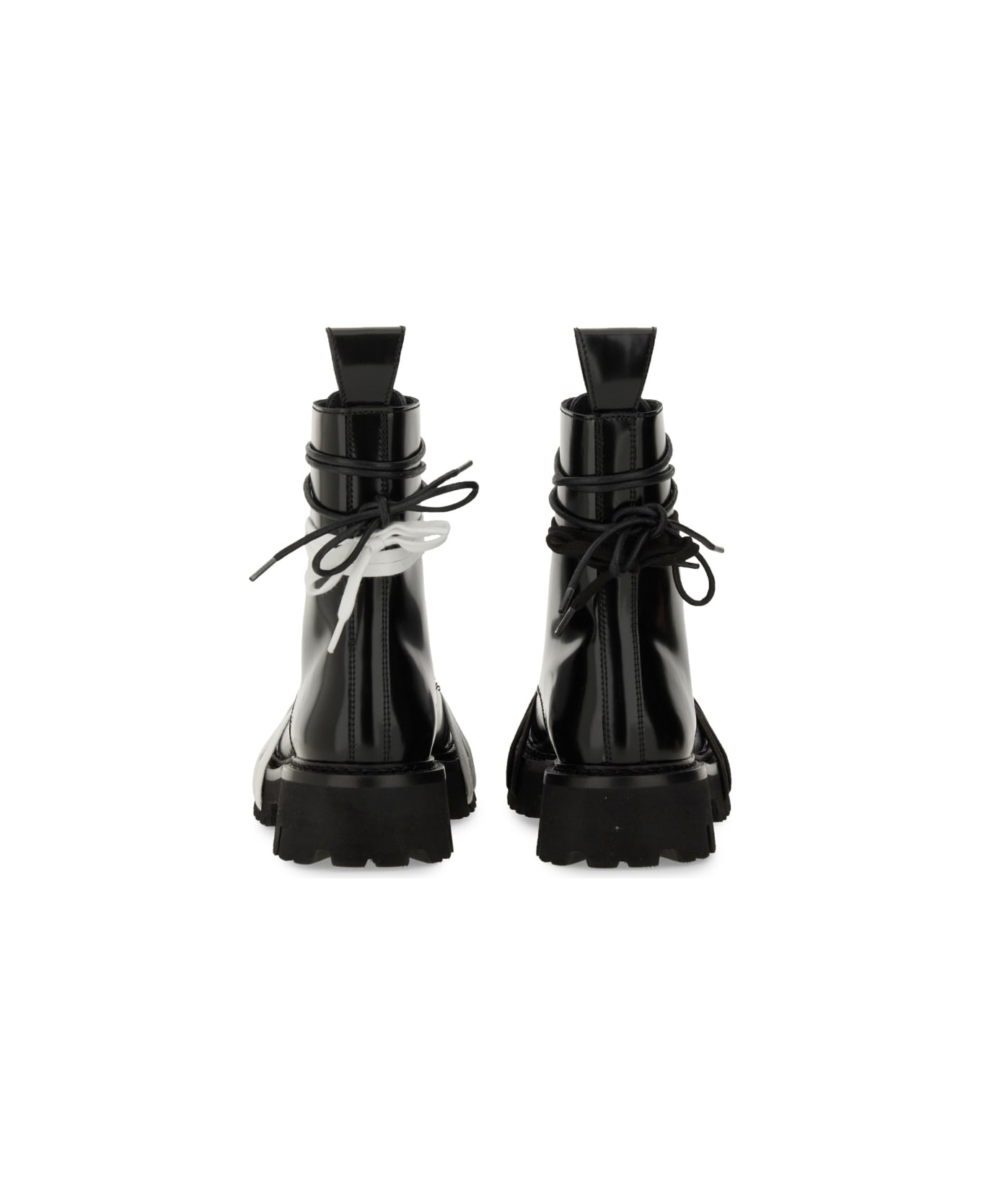 Moschino Lace-up Boot - BLACK