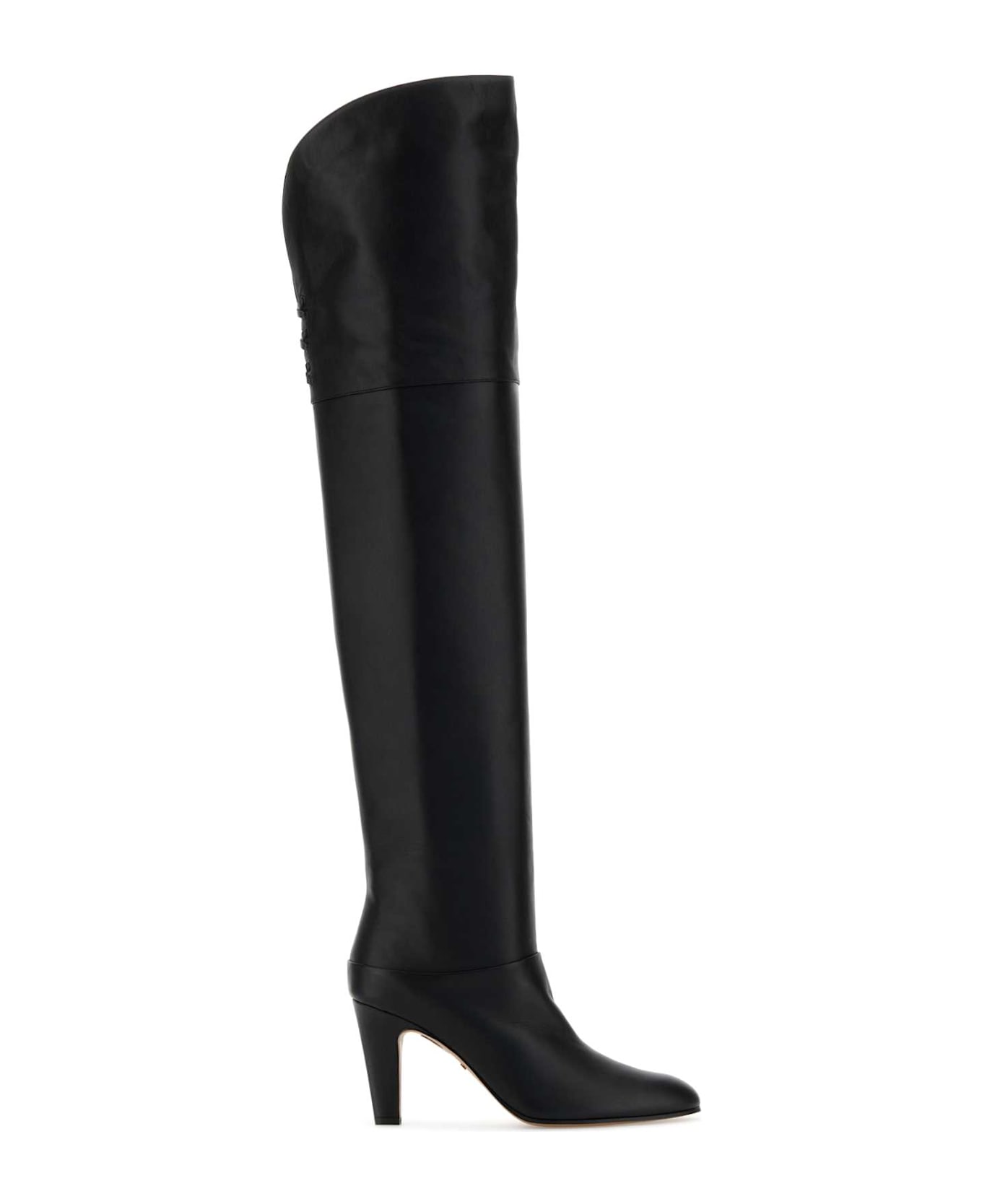Chloé Black Leather Eve Boots - BLACK ブーツ
