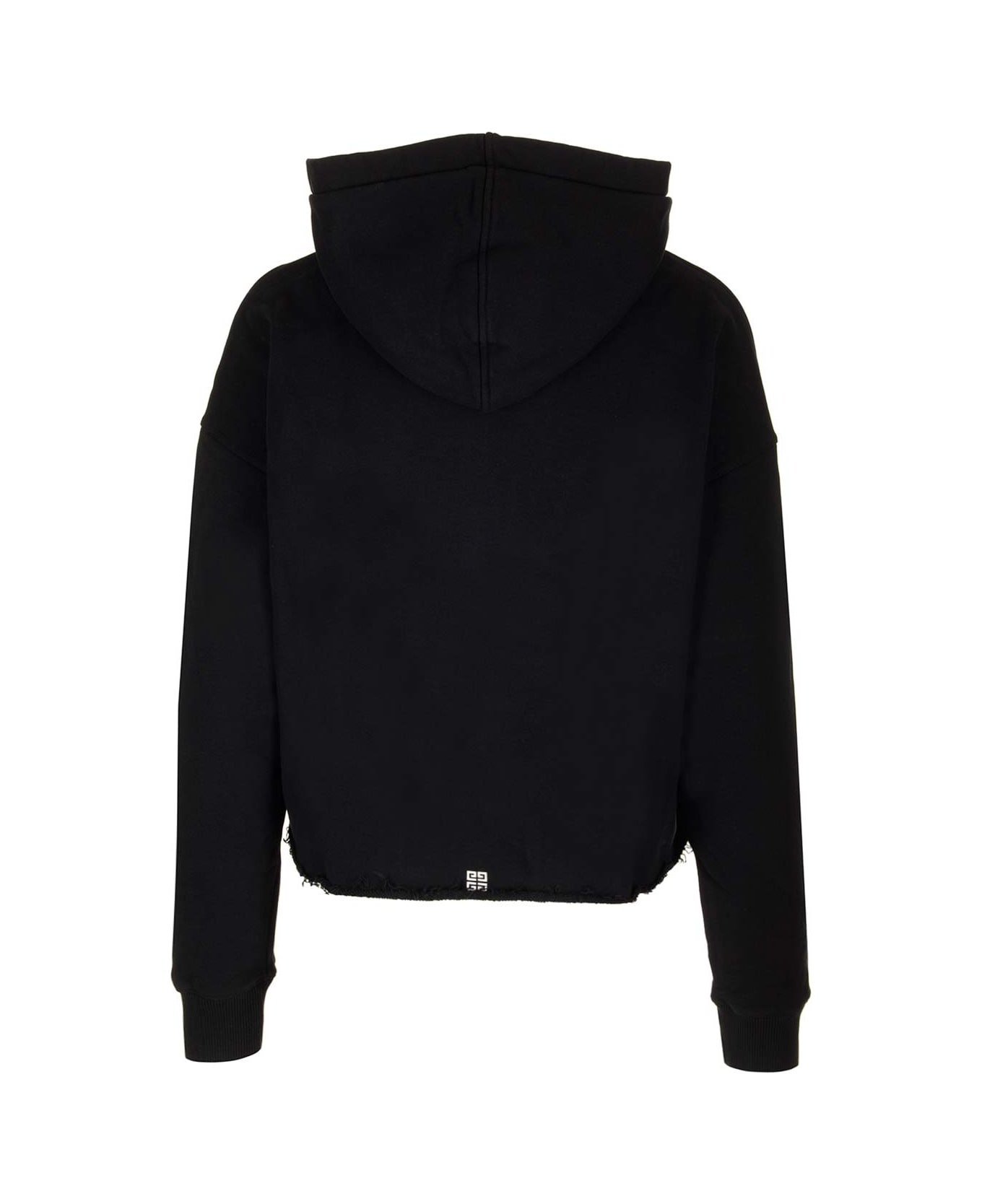 Givenchy Black Cropped Hoodie - Black