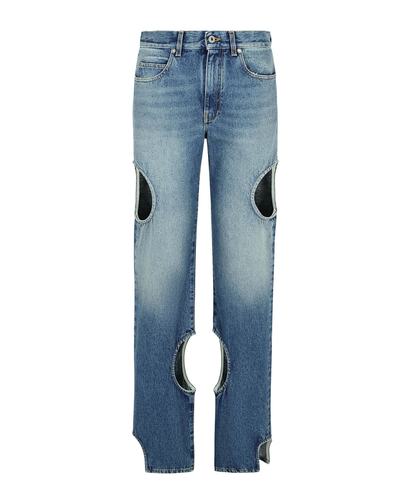 Off-White 'meteor' Blue Denim Jeans - Blue