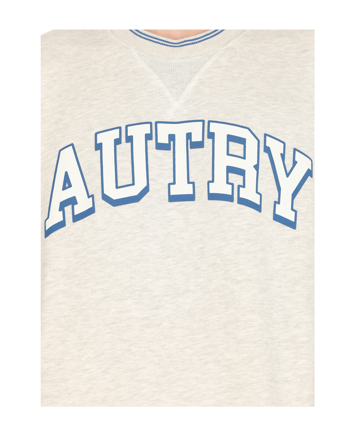 Autry Crew-neck Sweatshirt With Logo - Grey フリース