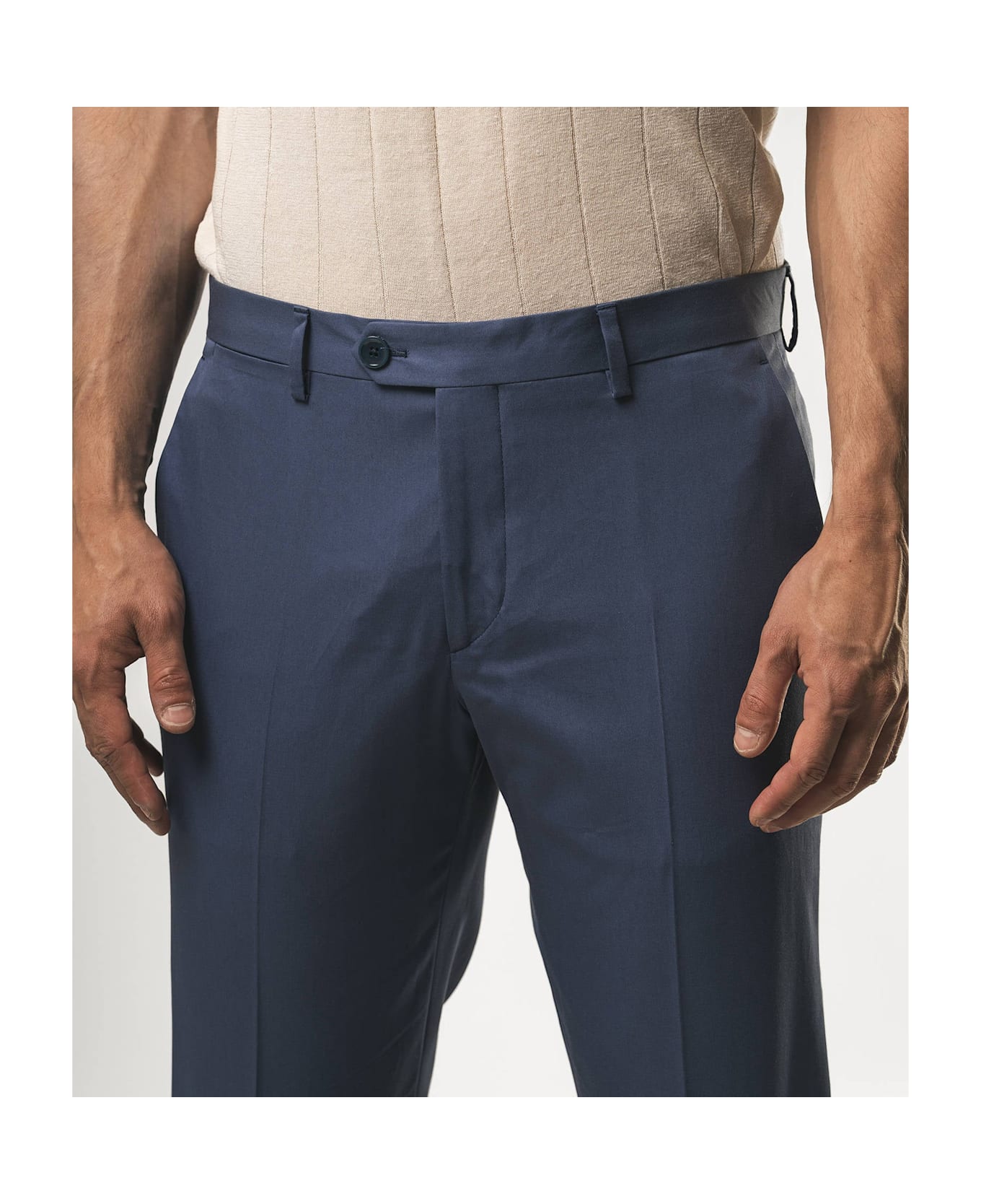 Larusmiani Velvet Trousers Howard Pants - Blue