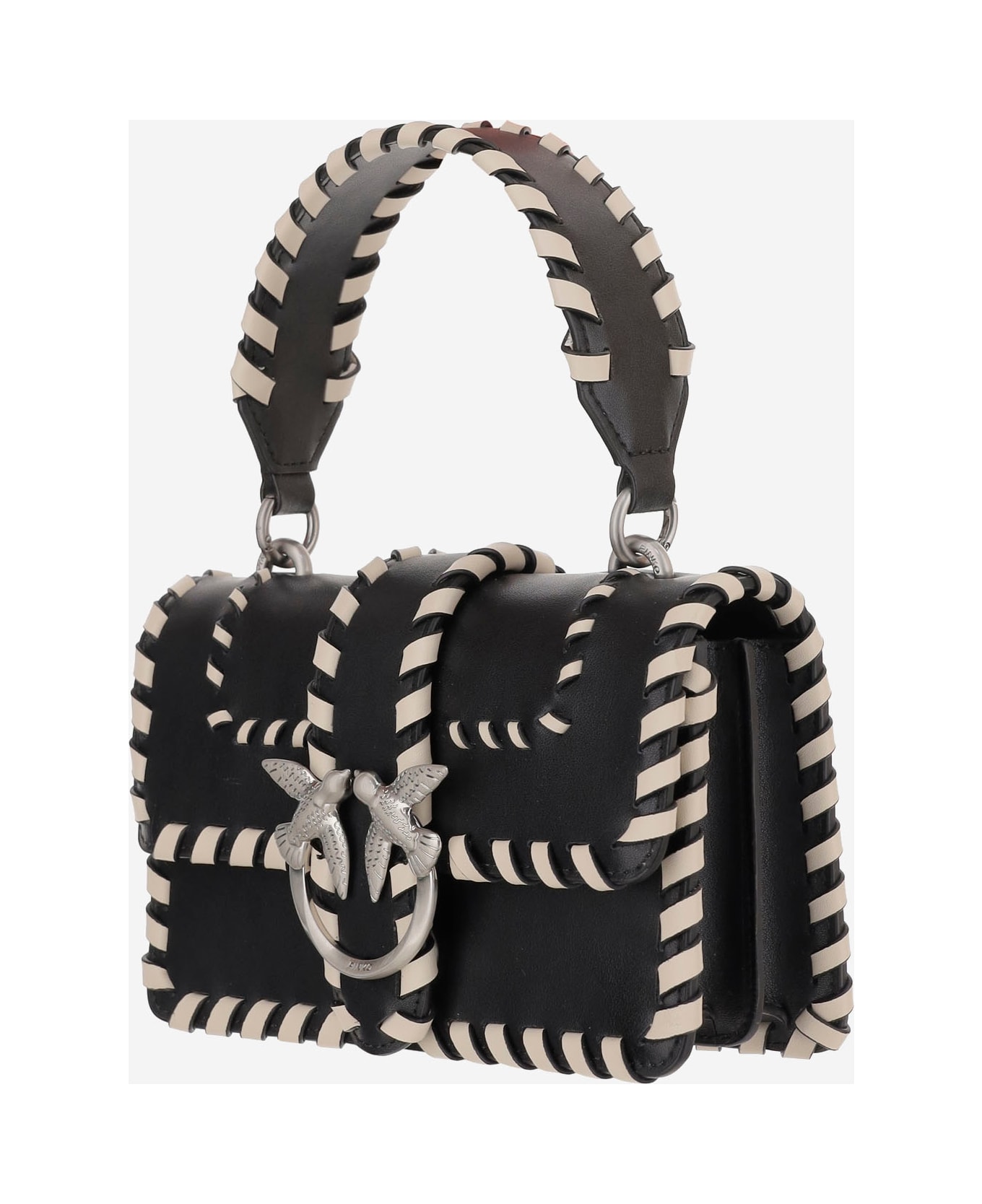 Pinko Mini Love Leather Handbag - Red