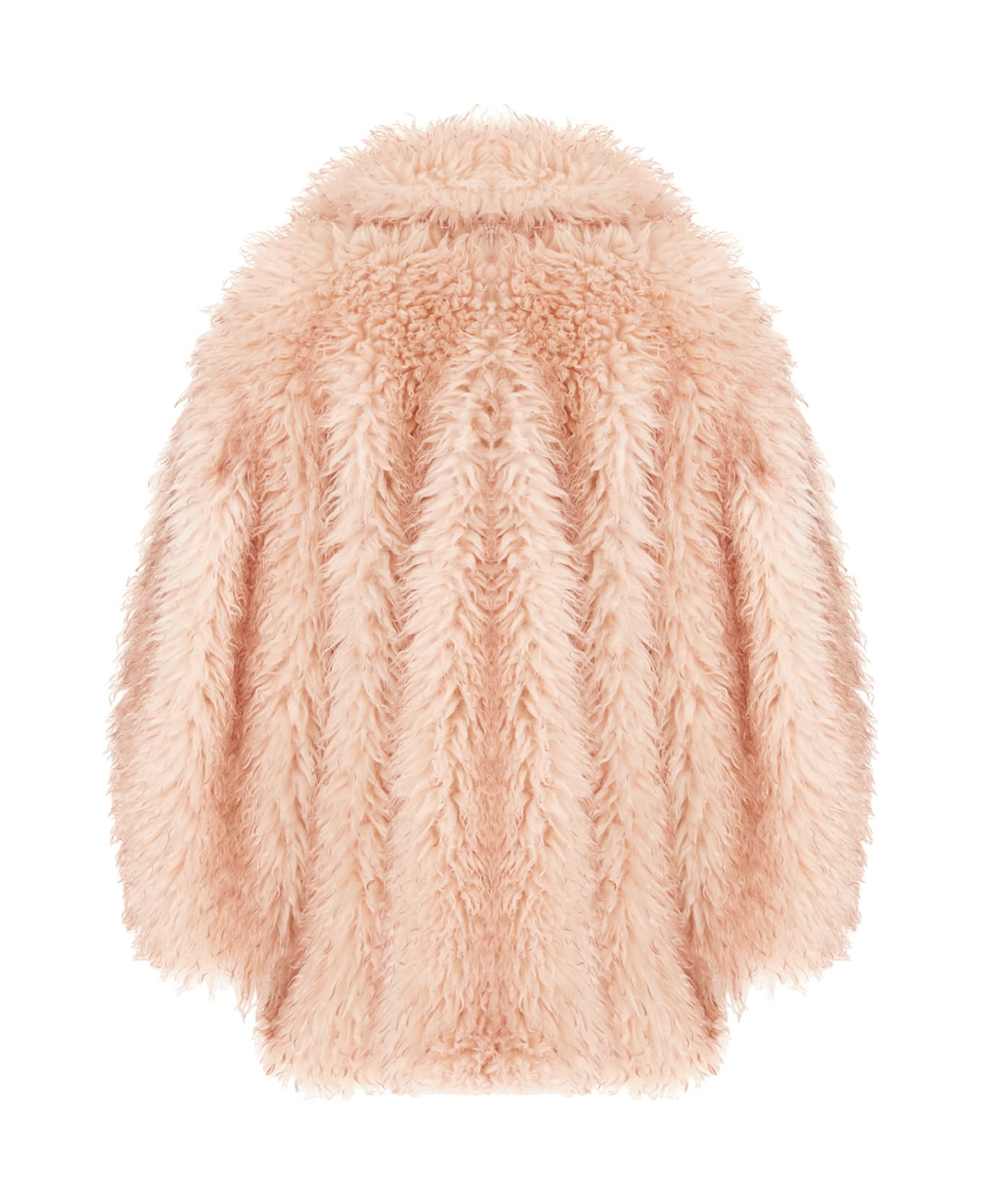 Ganni Pink Eco Fur Coat - MARY'S ROSE
