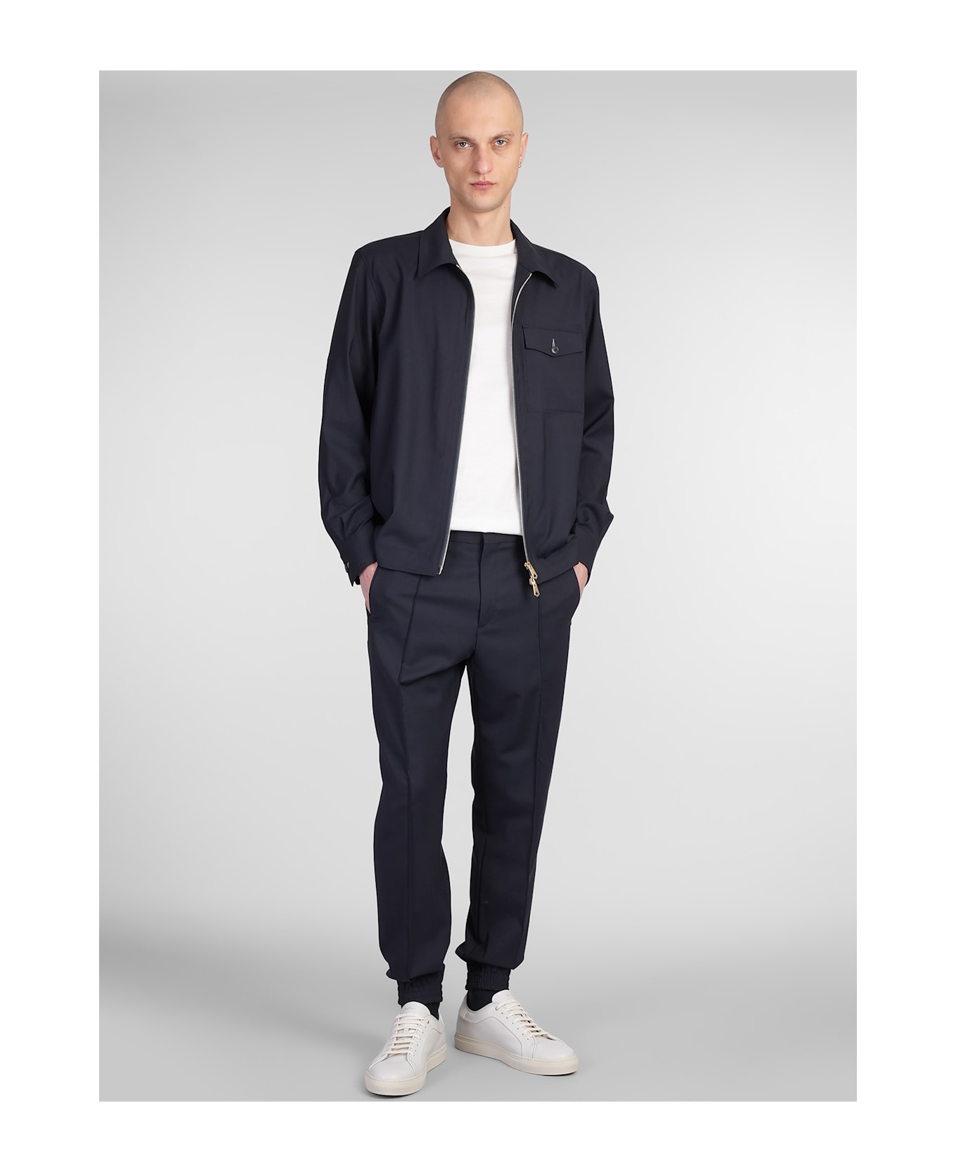 Paul Smith Casual Jacket In Blue Wool - blue