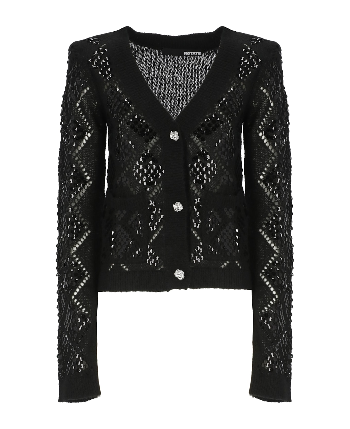 Rotate by Birger Christensen Cardigan Paillettes - Black