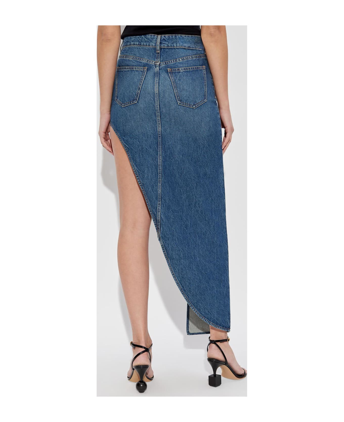 Coperni Asymmetrical Cut Denim Skirt - BLUE VINTAGE