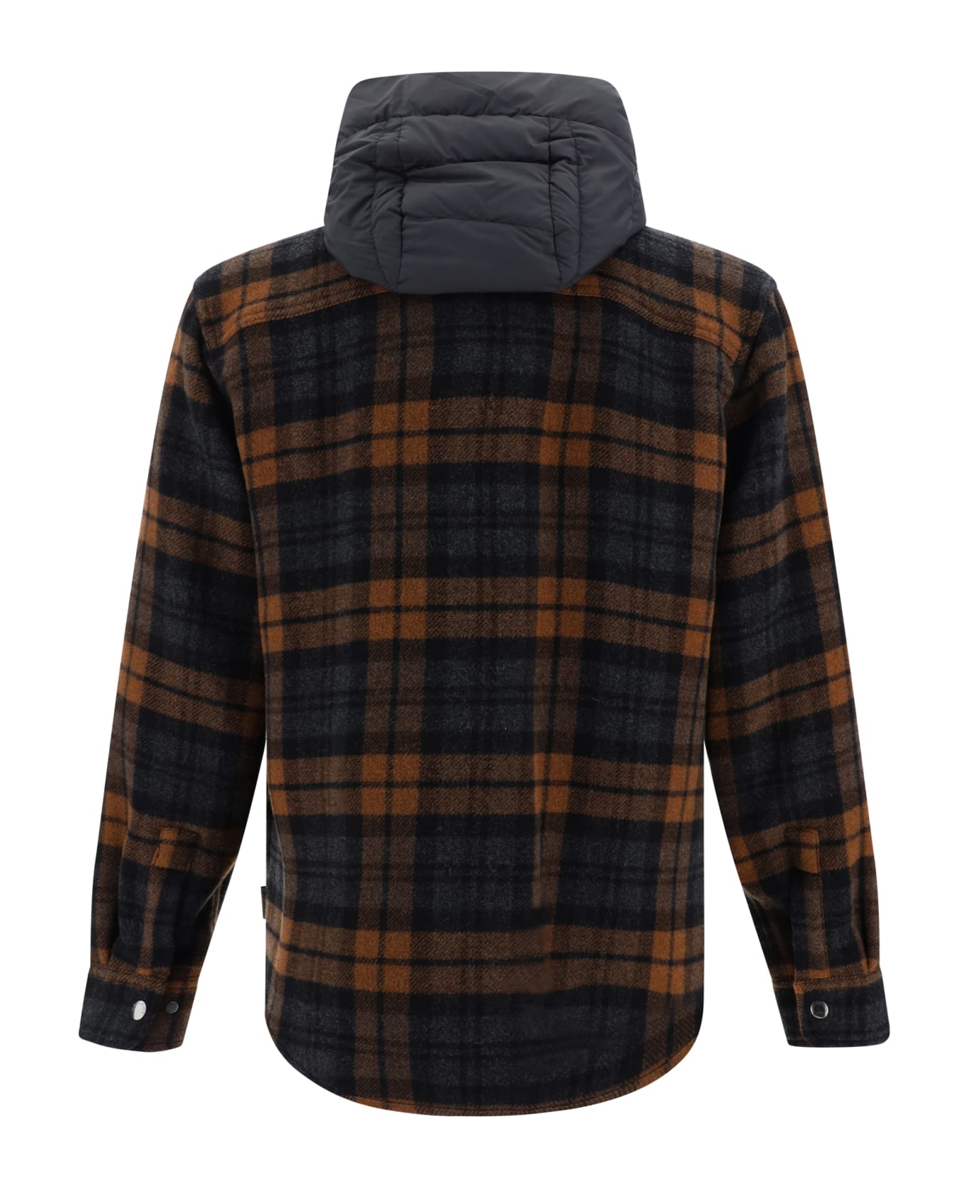 Woolrich Two-tone Wool Blend Shirt - Brown Check