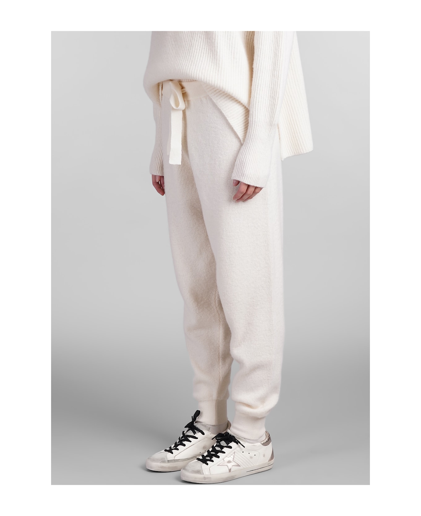 Golden Goose Pants In White Wool - white