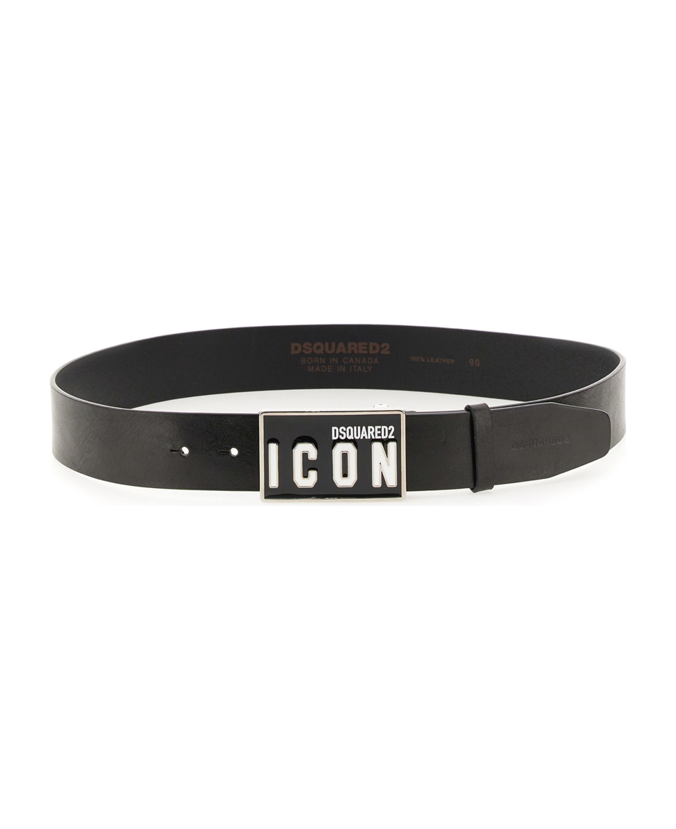Dsquared2 Belt With Logo Buckle - NERO