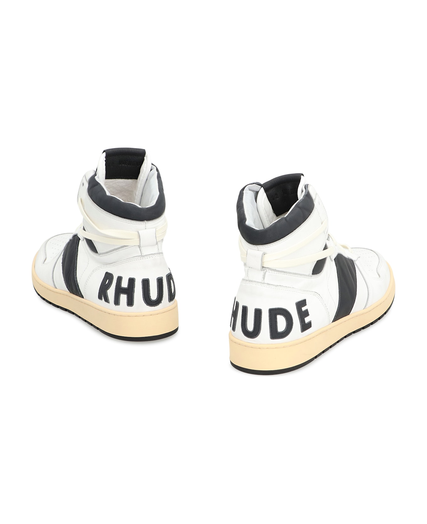 Rhude Rhecess Leather High-top Sneakers - White