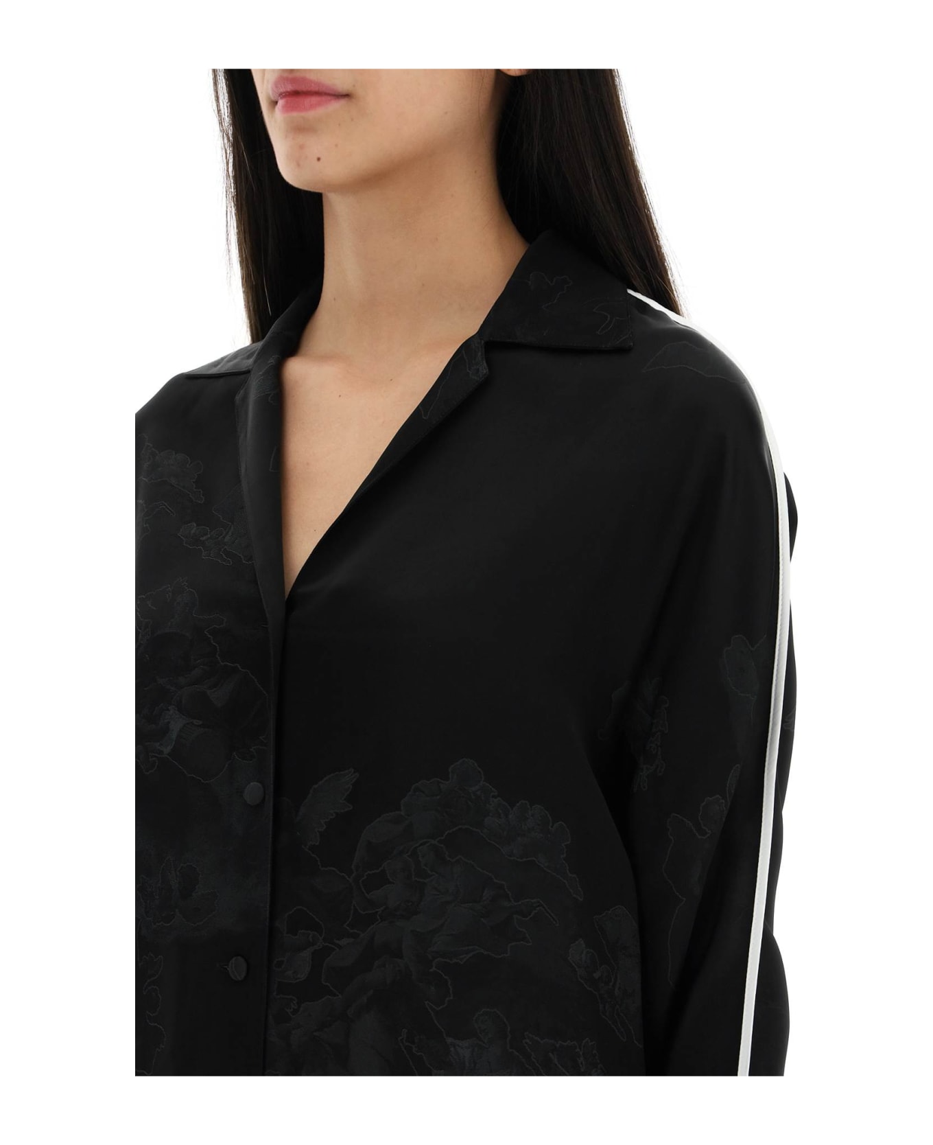 Off-White Jacquard Pijama Shirt - BLACK (Black)