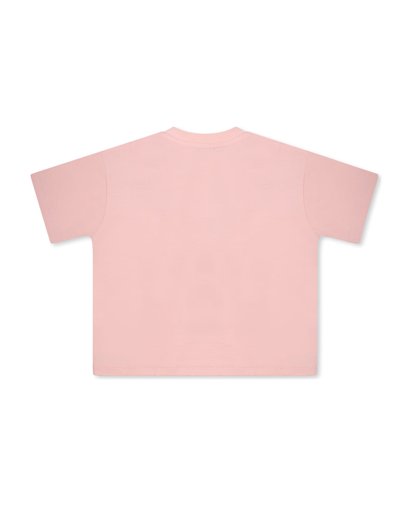 Kenzo Kids Pink T-shirt For Baby Girl Wih Boke Flower - Pink