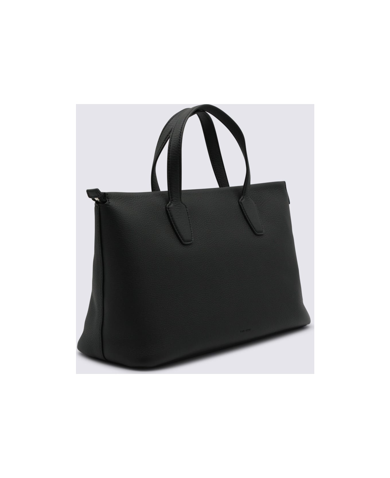 The Row Black Leather Marcel Top Handle Bag - BLACK ANS