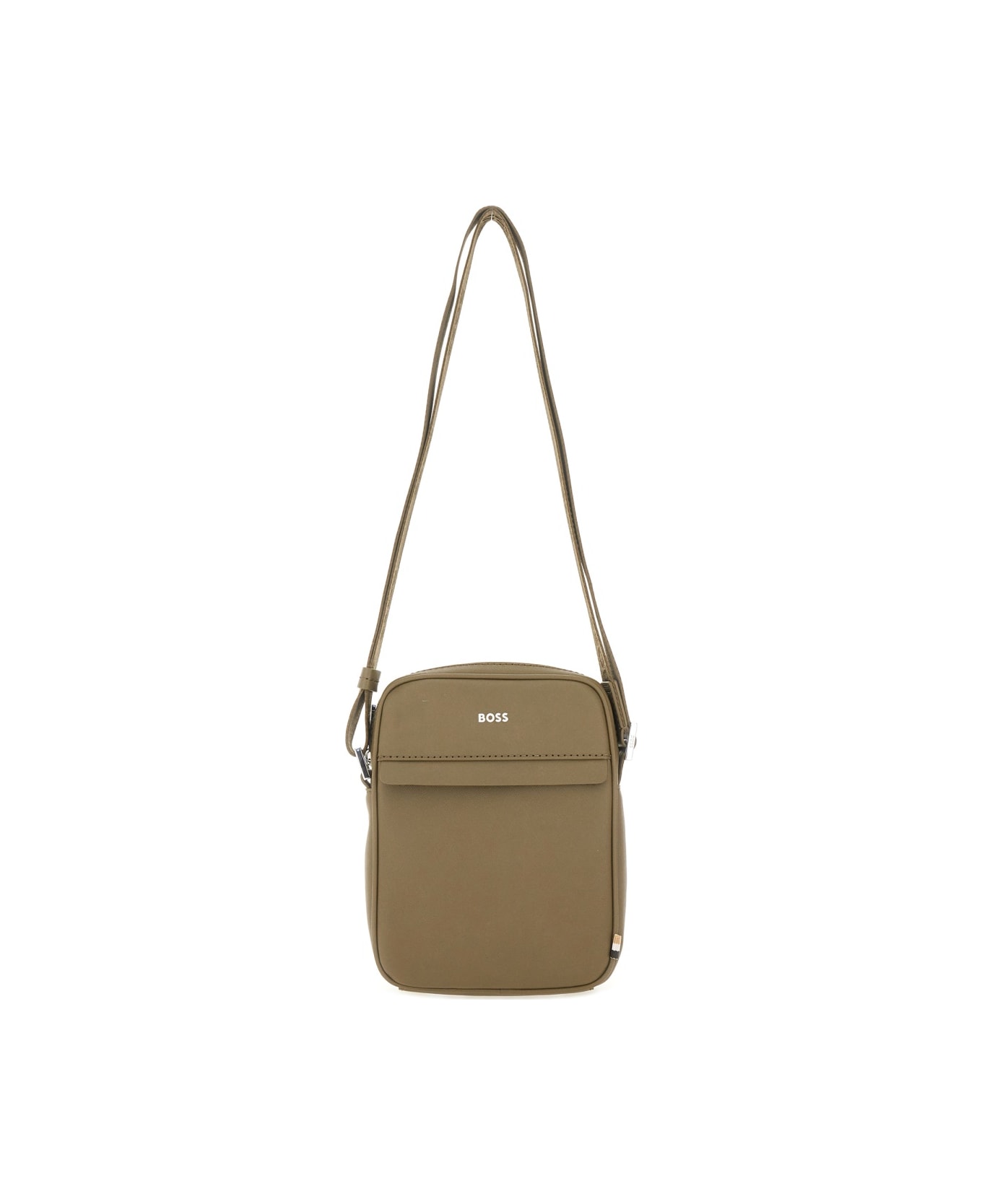 Hugo Boss "reporter" Bag With Logo - BROWN