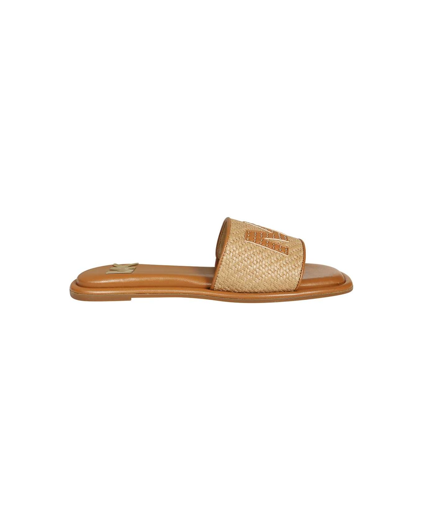 MICHAEL Michael Kors Slippers With Logo - Saddle Brown