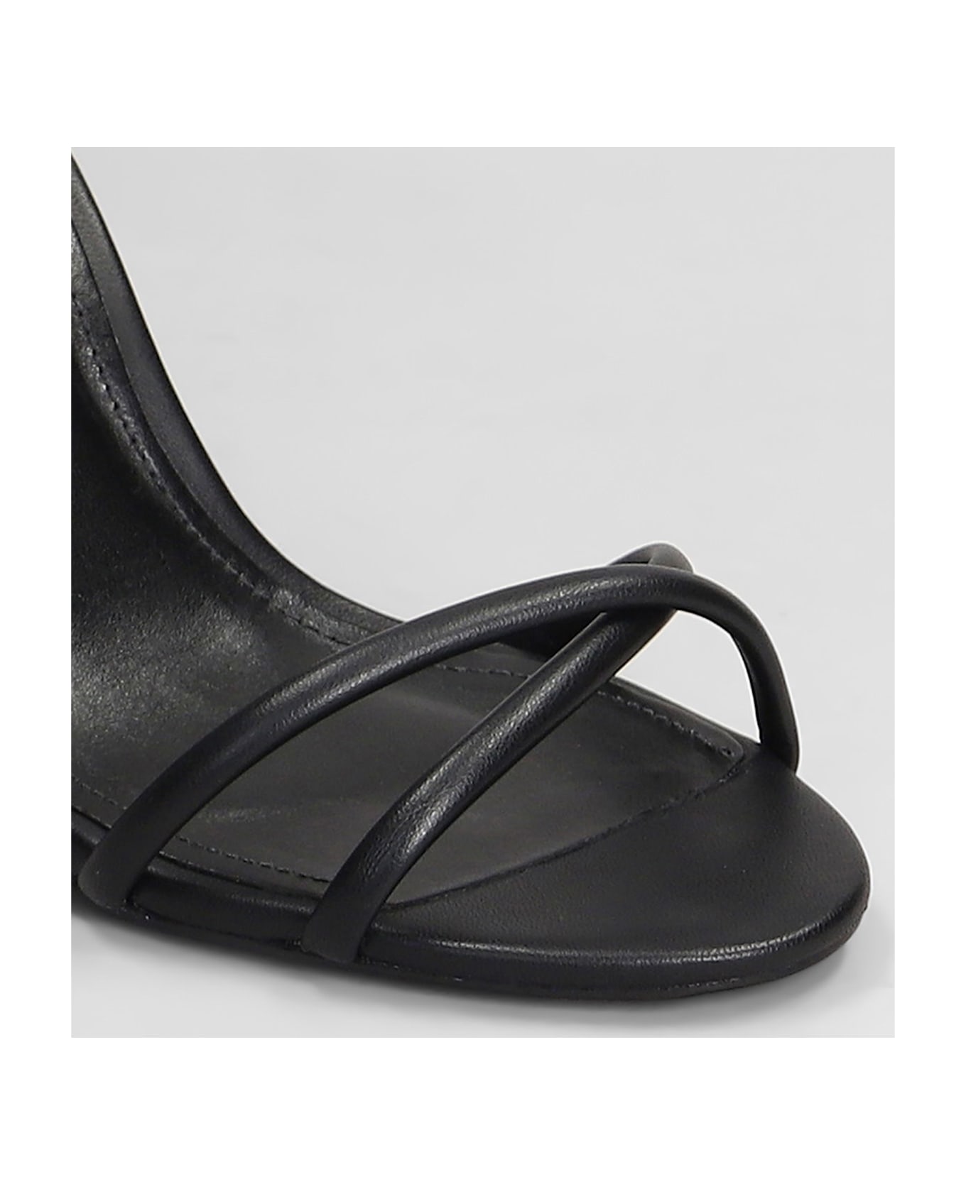 Schutz Sandals In Black Leather - black