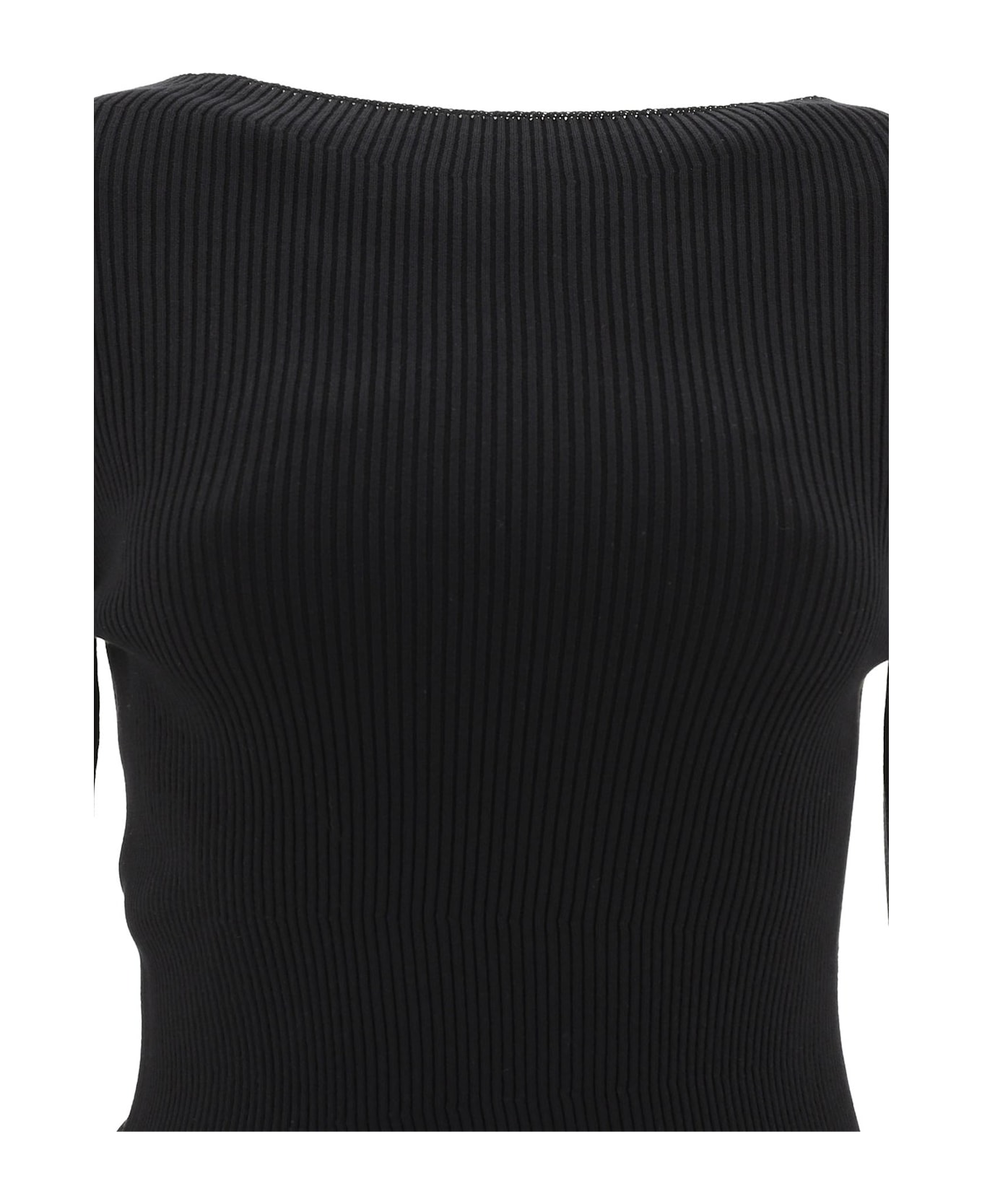 Rick Owens Ribbed Crewneck Sweater - Black