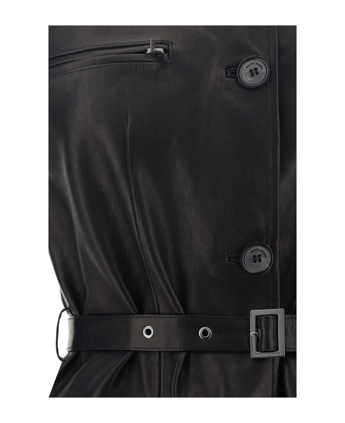 Magda Butrym Leather Vest - Black