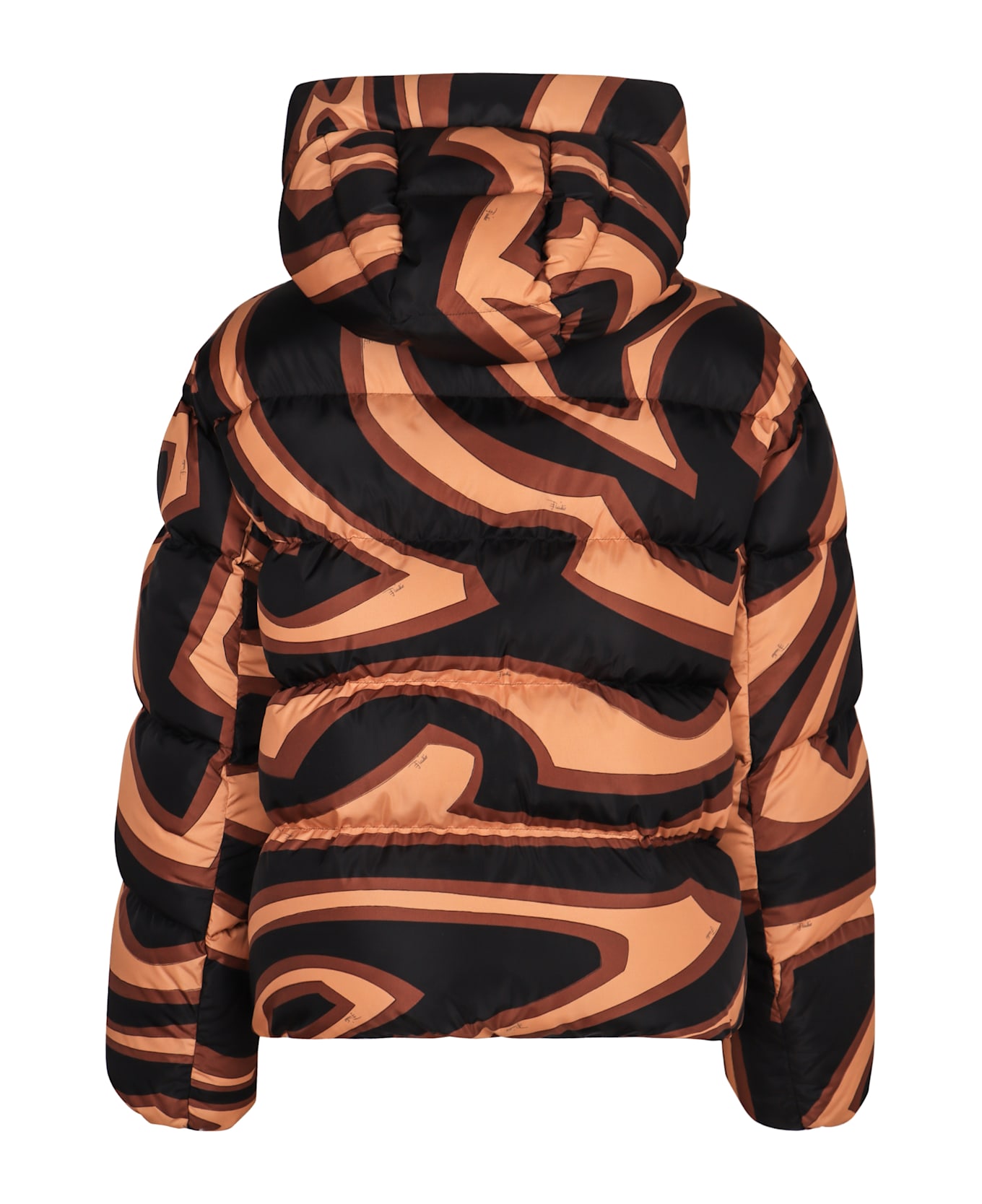 Pucci Down Jacket With Hood - Multicolor